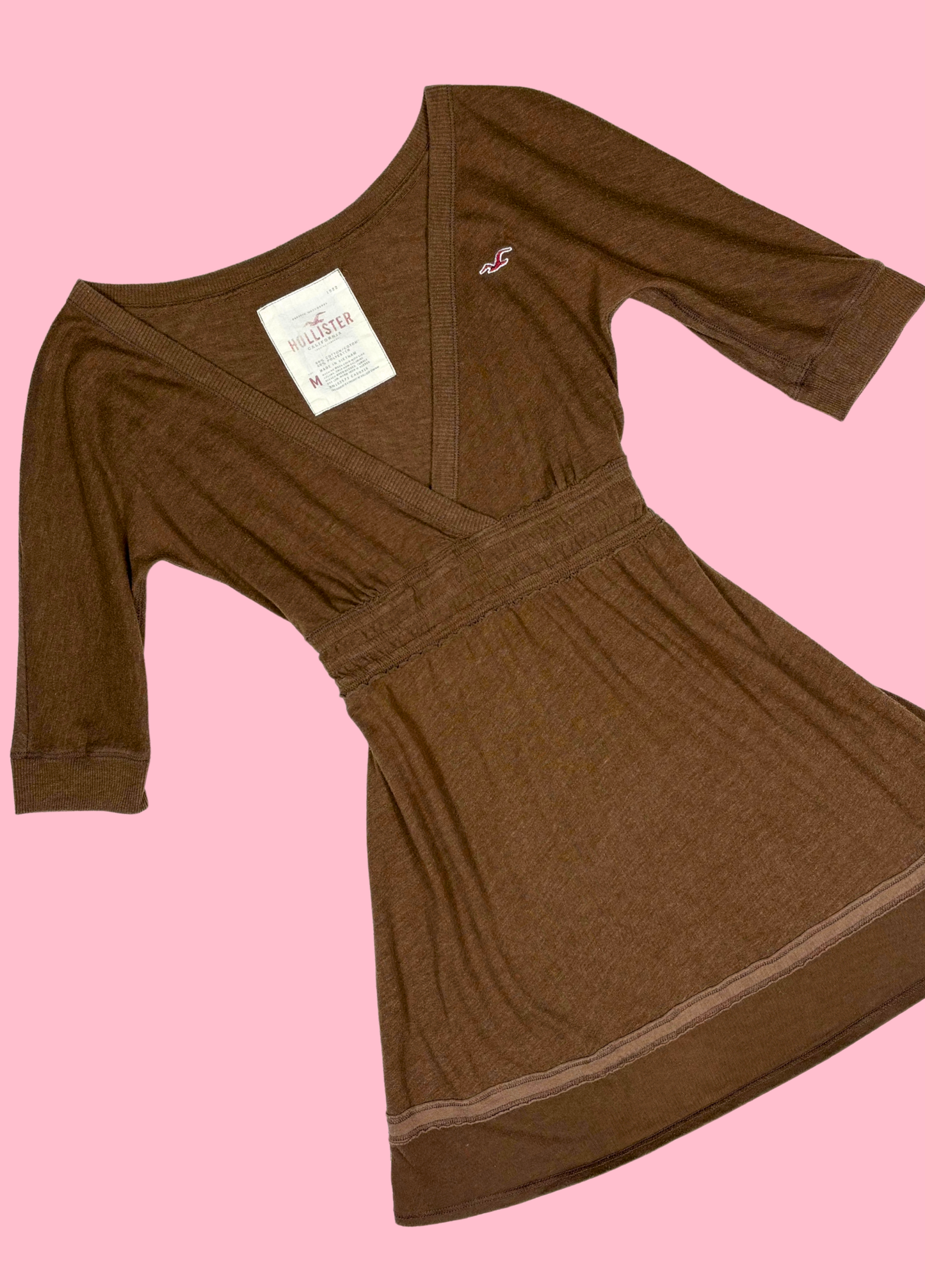 Brown Hollister Babydoll Top