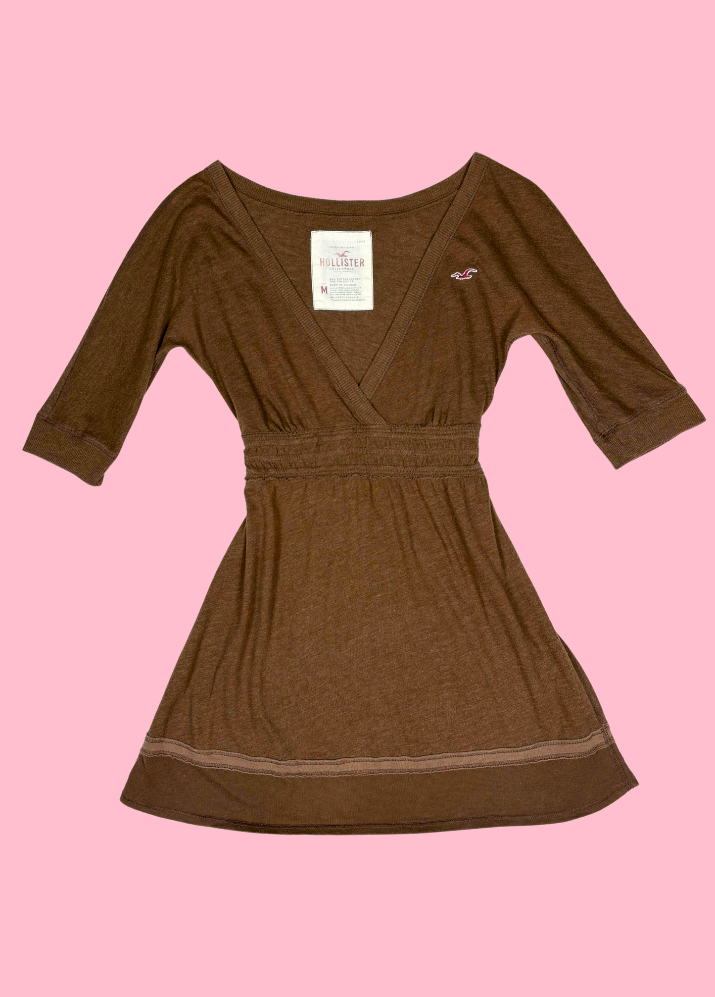 Brown Hollister Babydoll Top