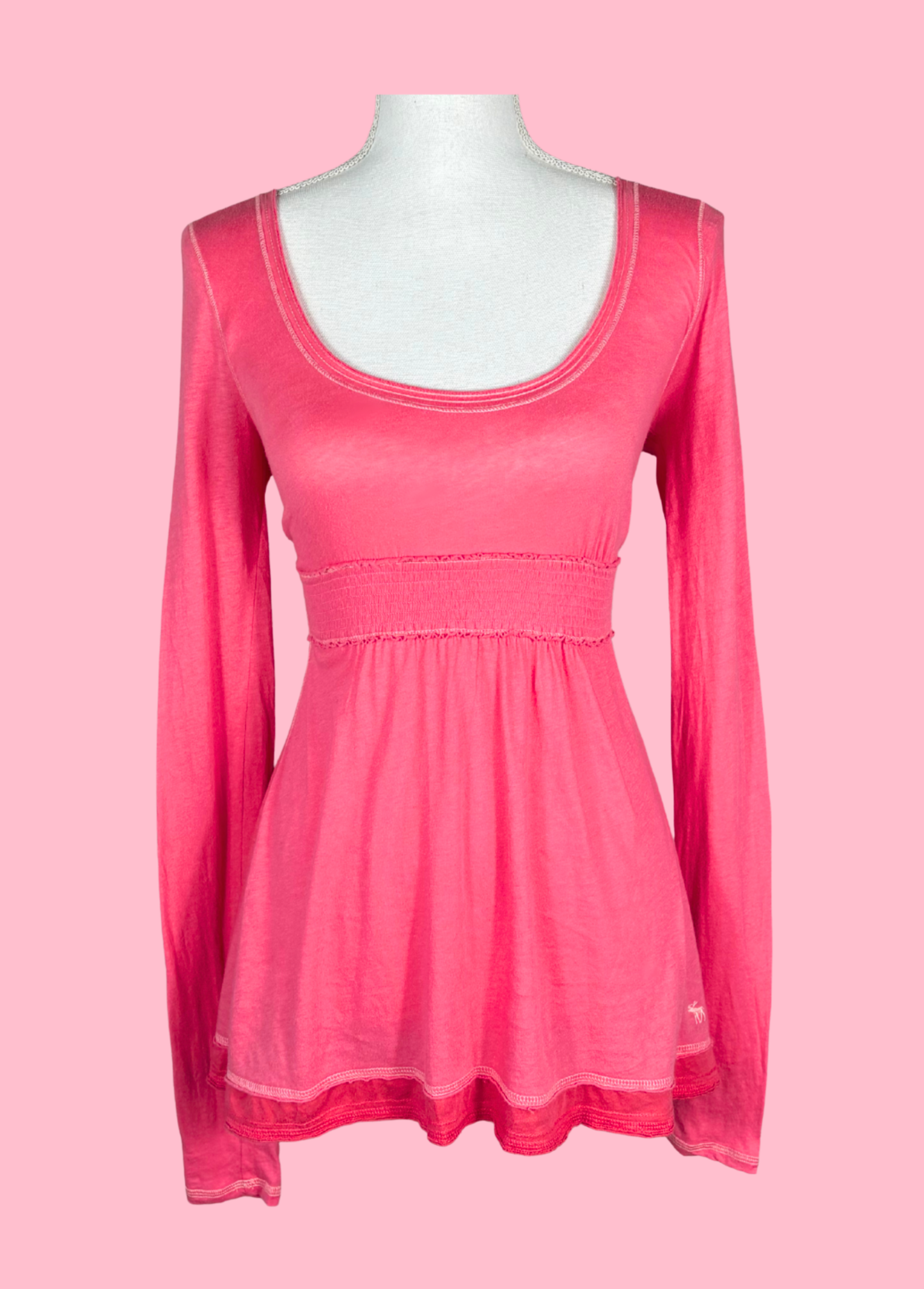 Rare Pink Abercrombie Babydoll Top