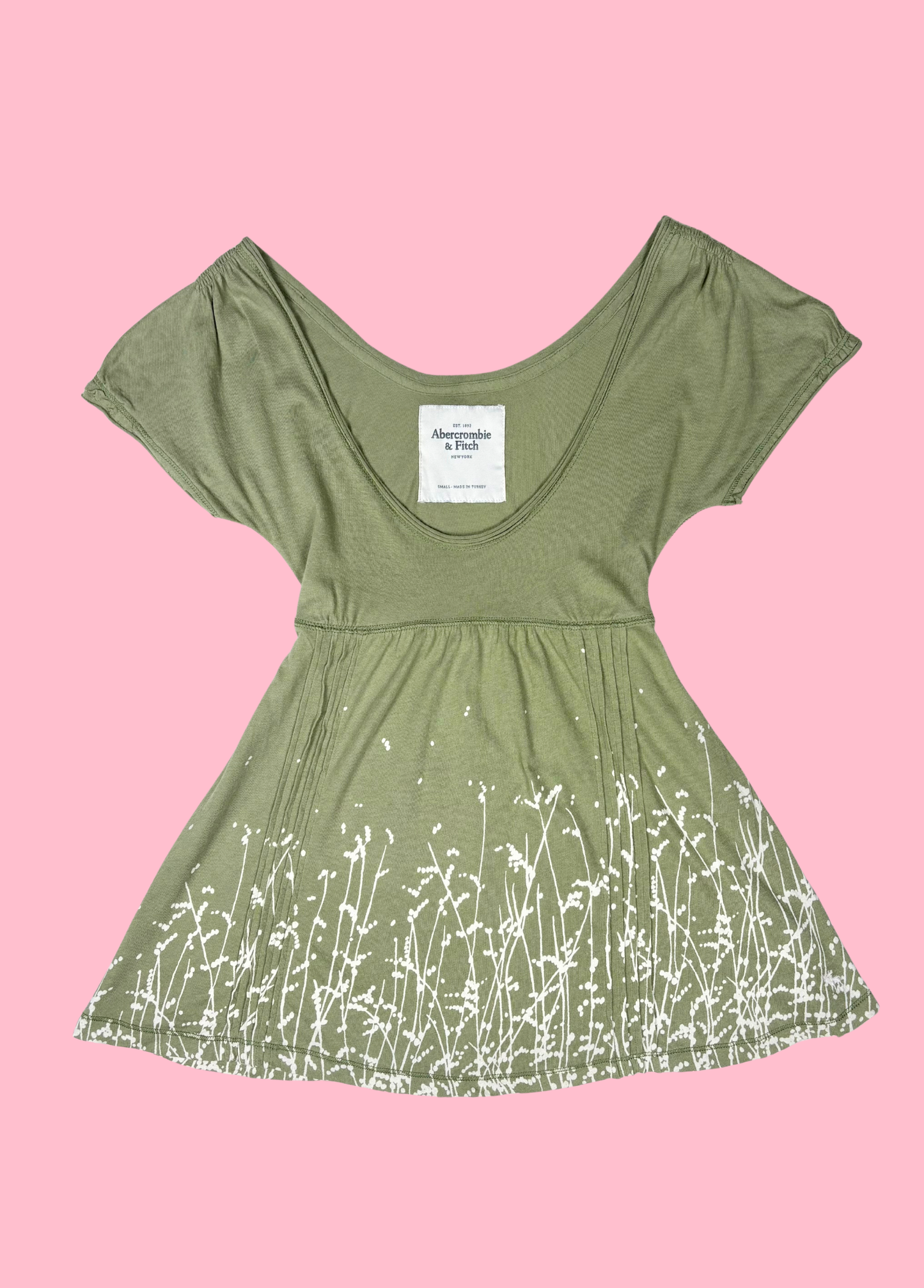 Army Green Abercrombie Babydoll Top