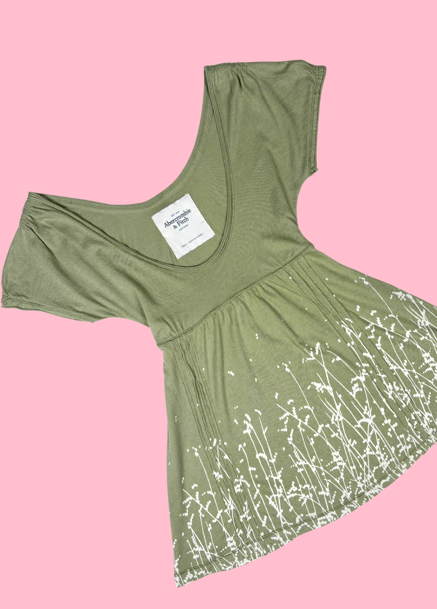 Army Green Abercrombie Babydoll Top