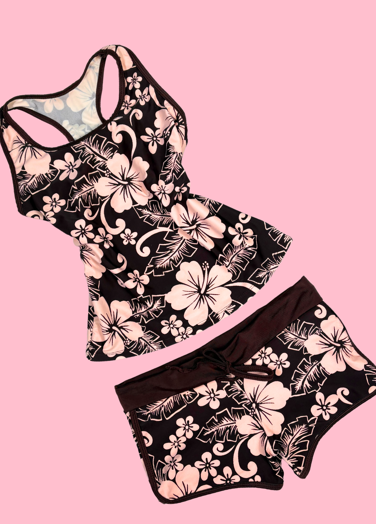 Tropical Summer Tankini With Shorts