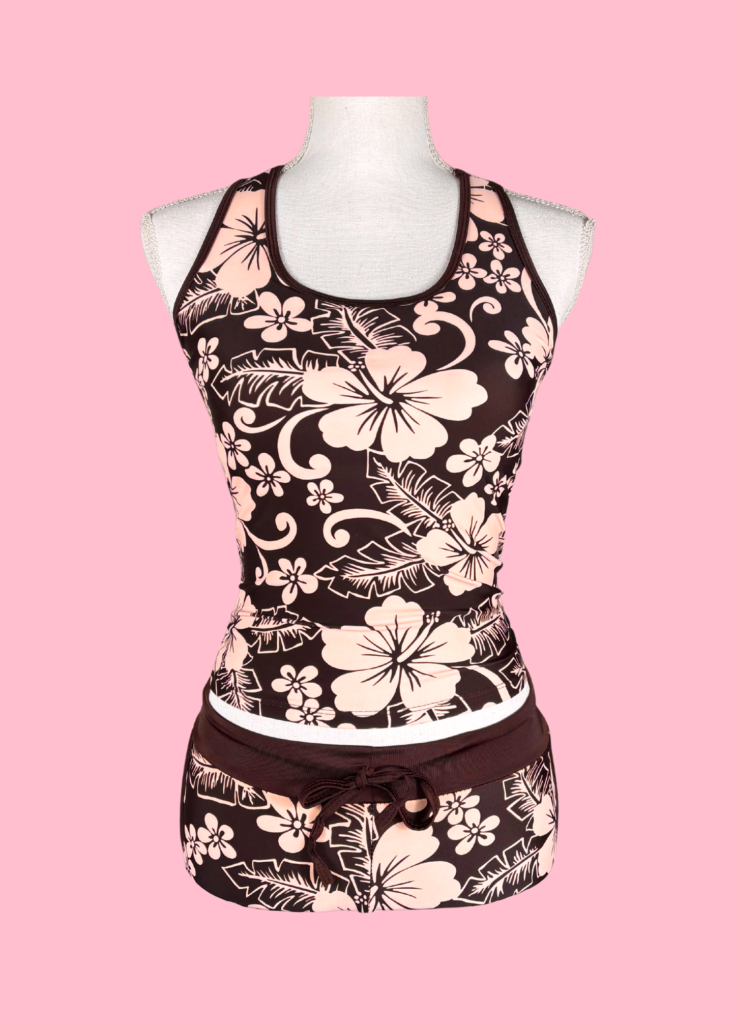 Tropical Summer Tankini With Shorts