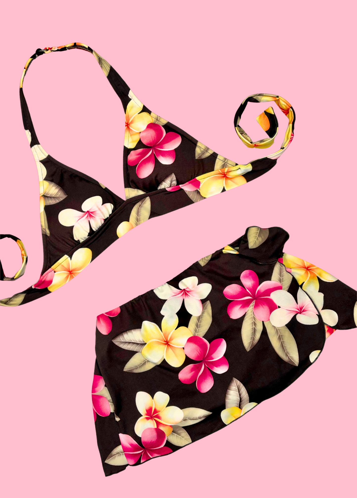 Tropical Summer Bikini With Skirt