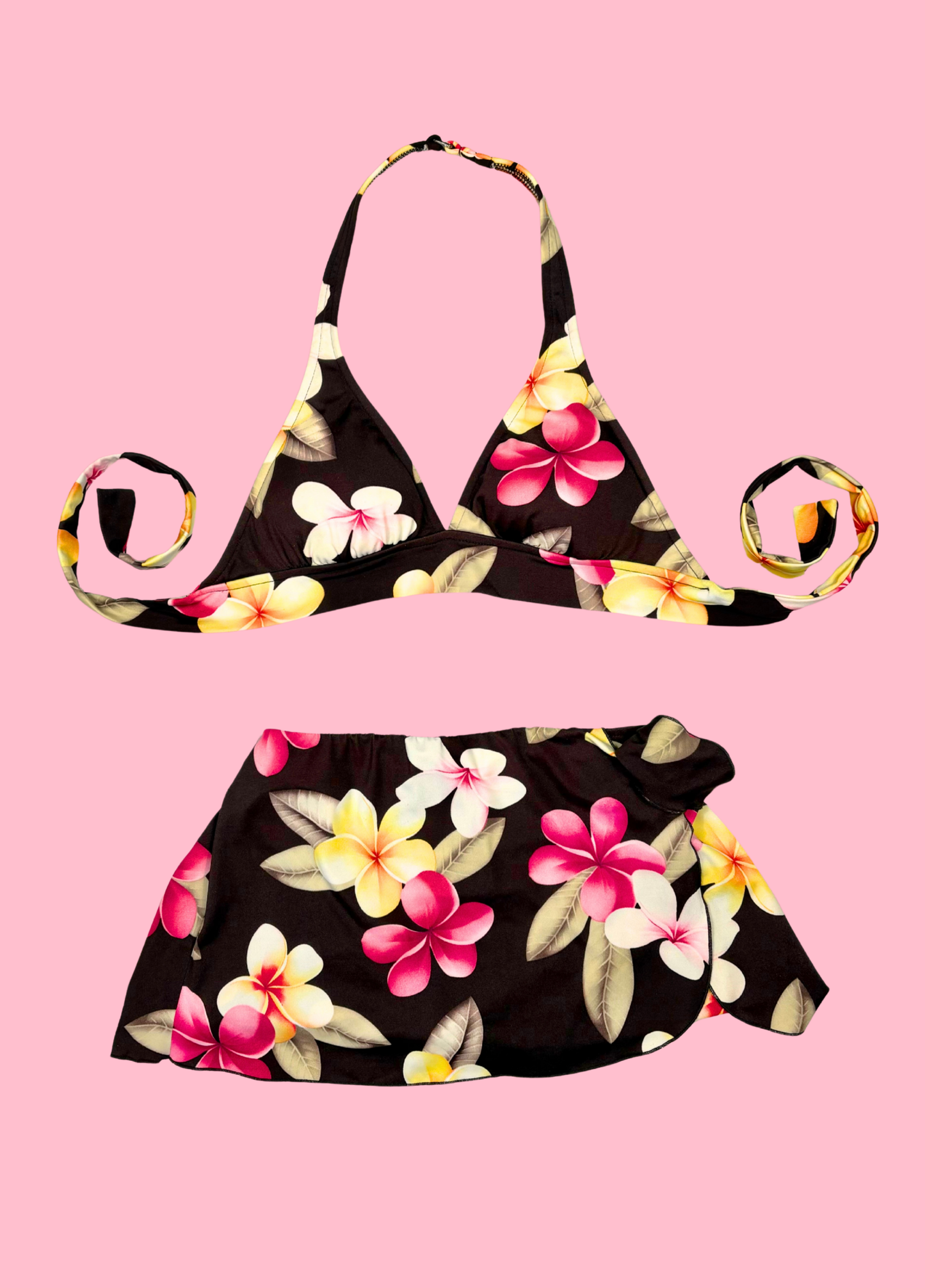 Tropical Summer Bikini With Skirt