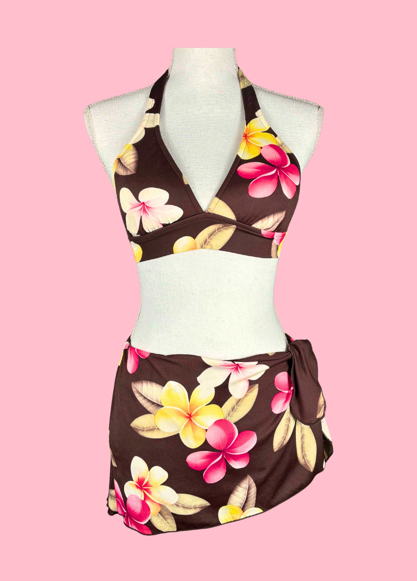 Tropical Summer Bikini With Skirt