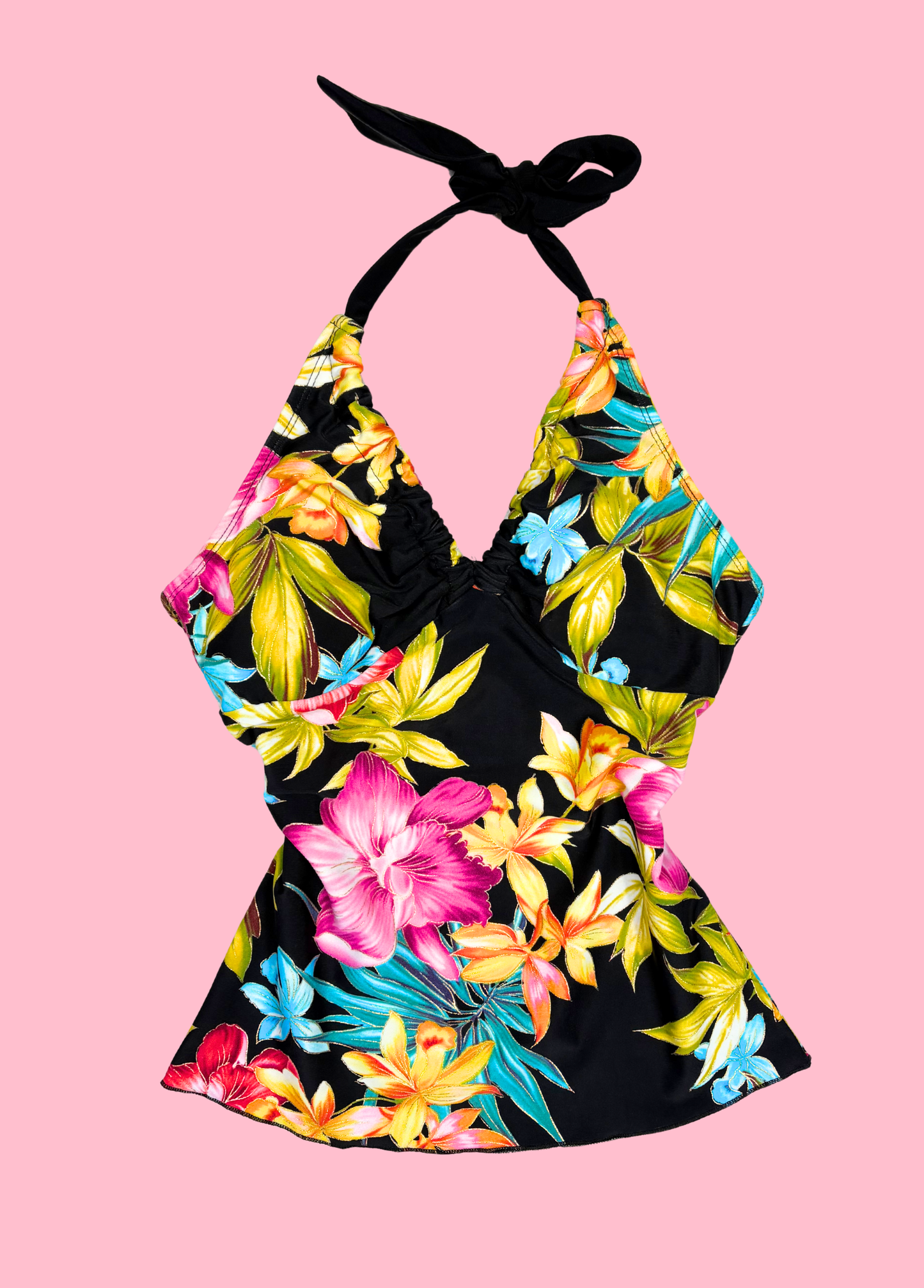 Tropical Summer Halter-neck Top