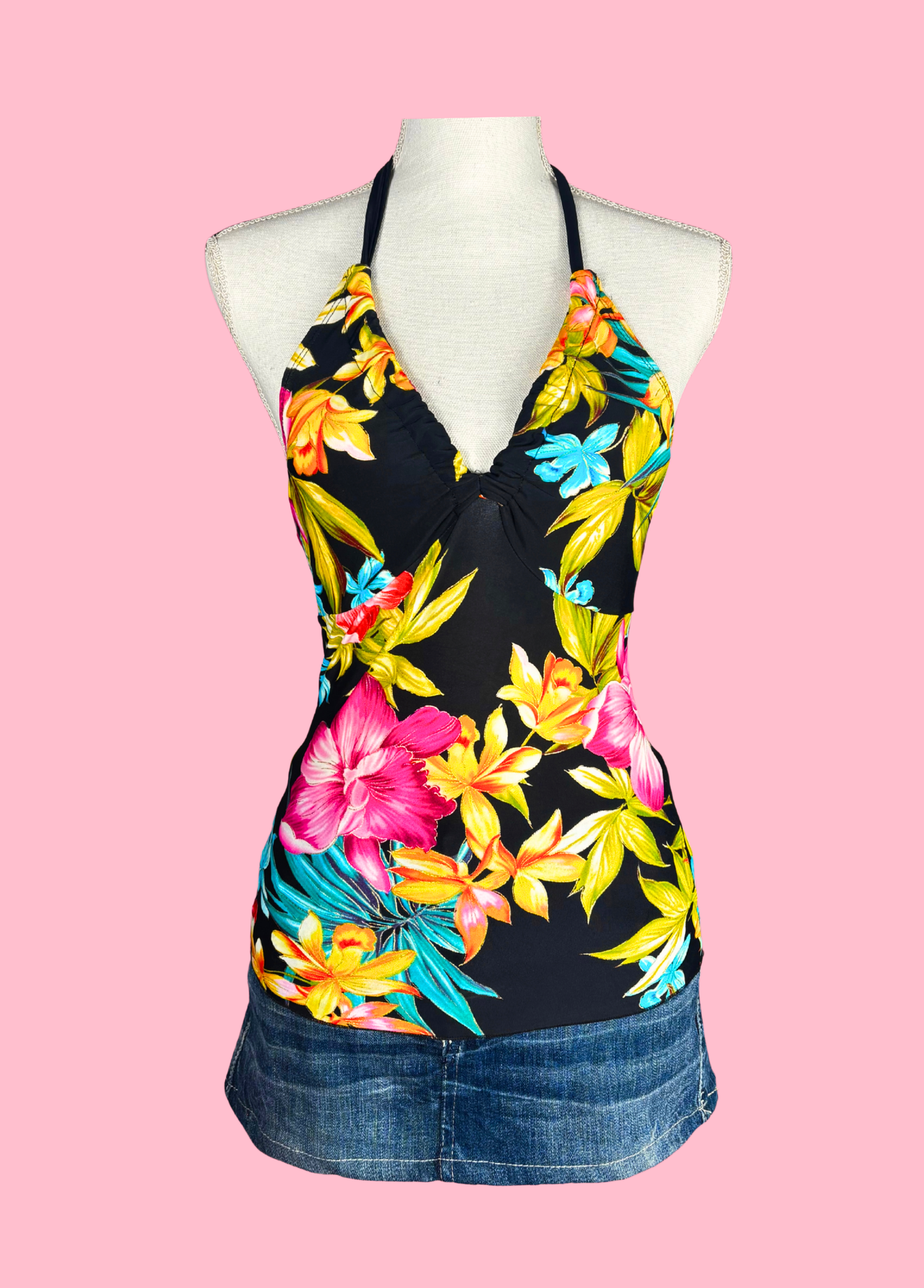 Tropical Summer Halter-neck Top