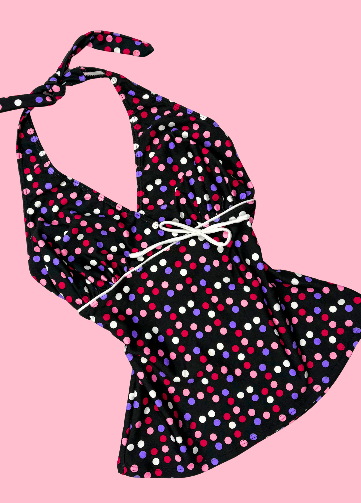 Summer Polka Dot Halter-neck Top