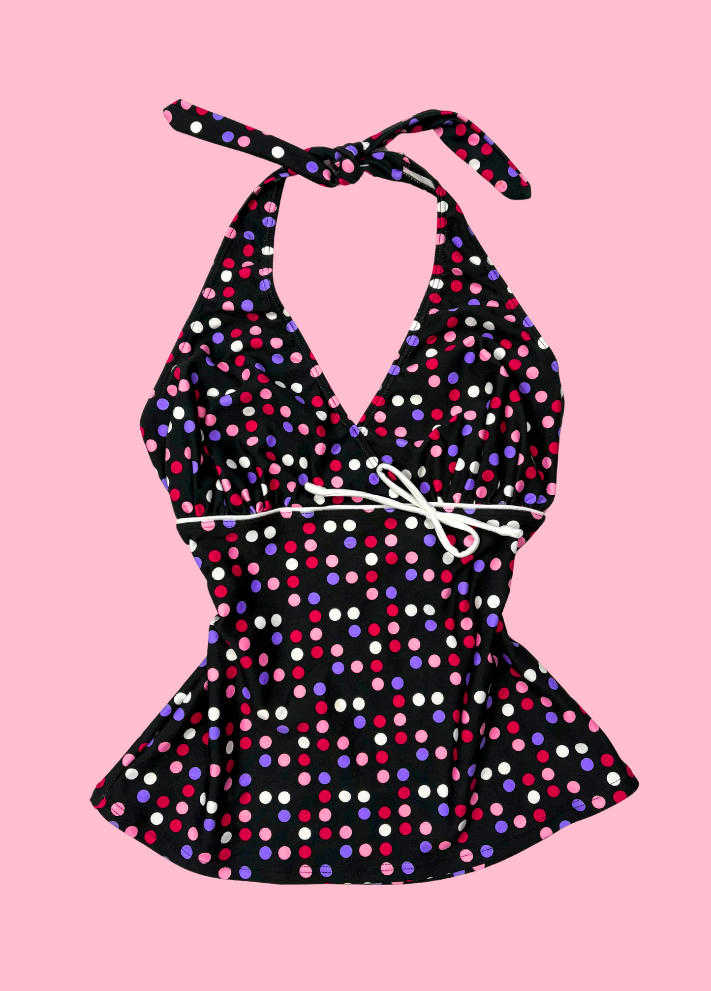 Summer Polka Dot Halter-neck Top