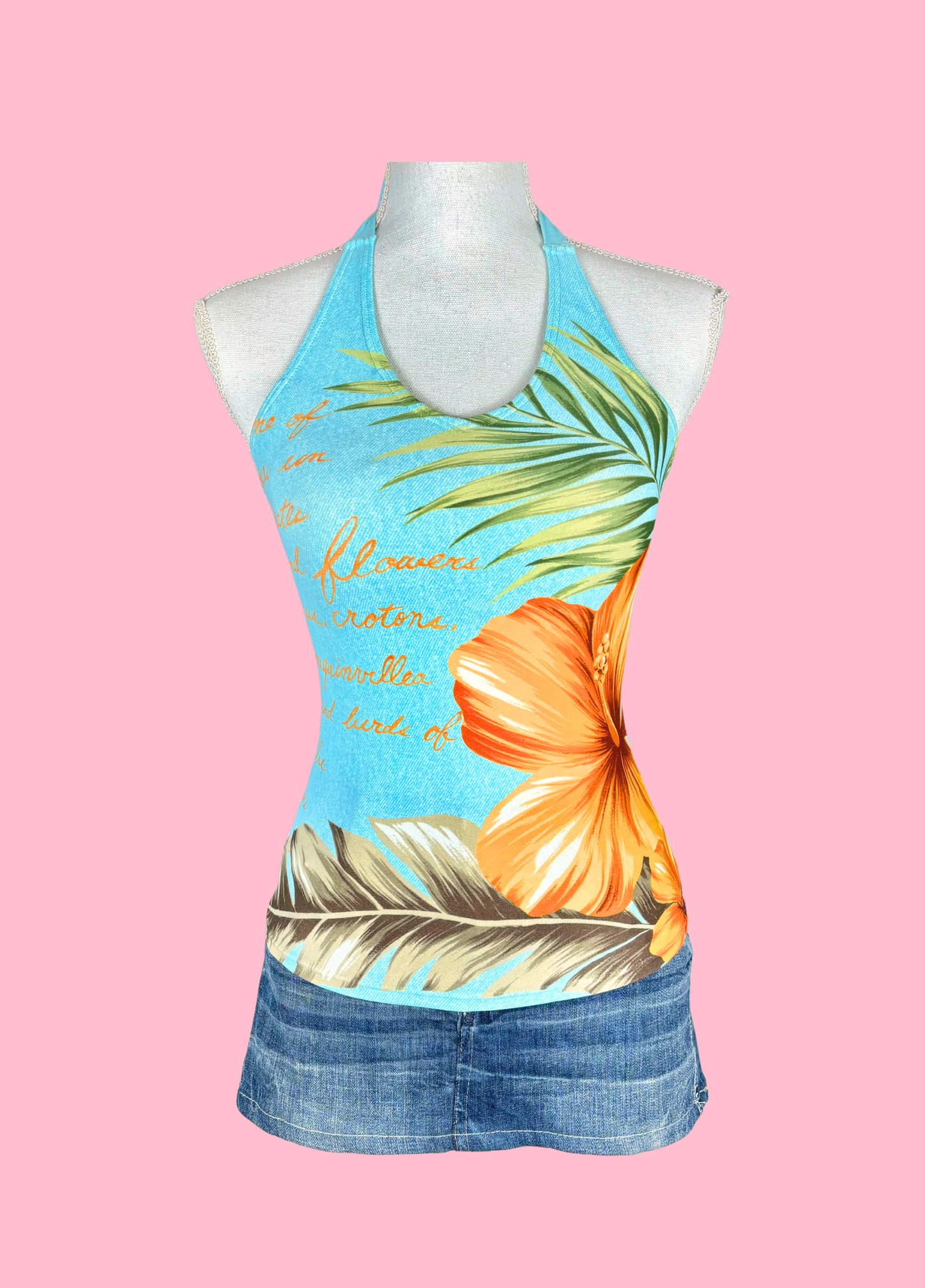 Tropical Summer Halter-neck Top