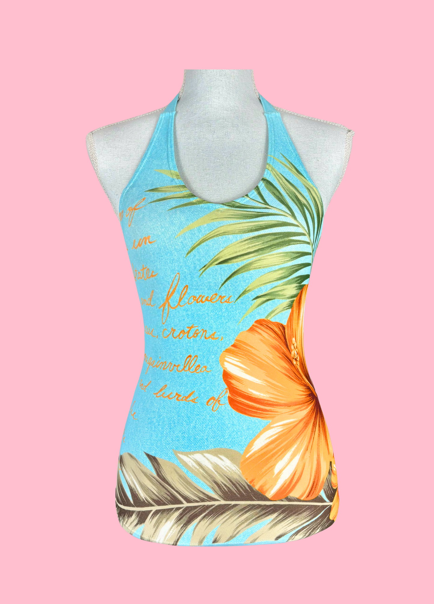 Tropical Summer Halter-neck Top