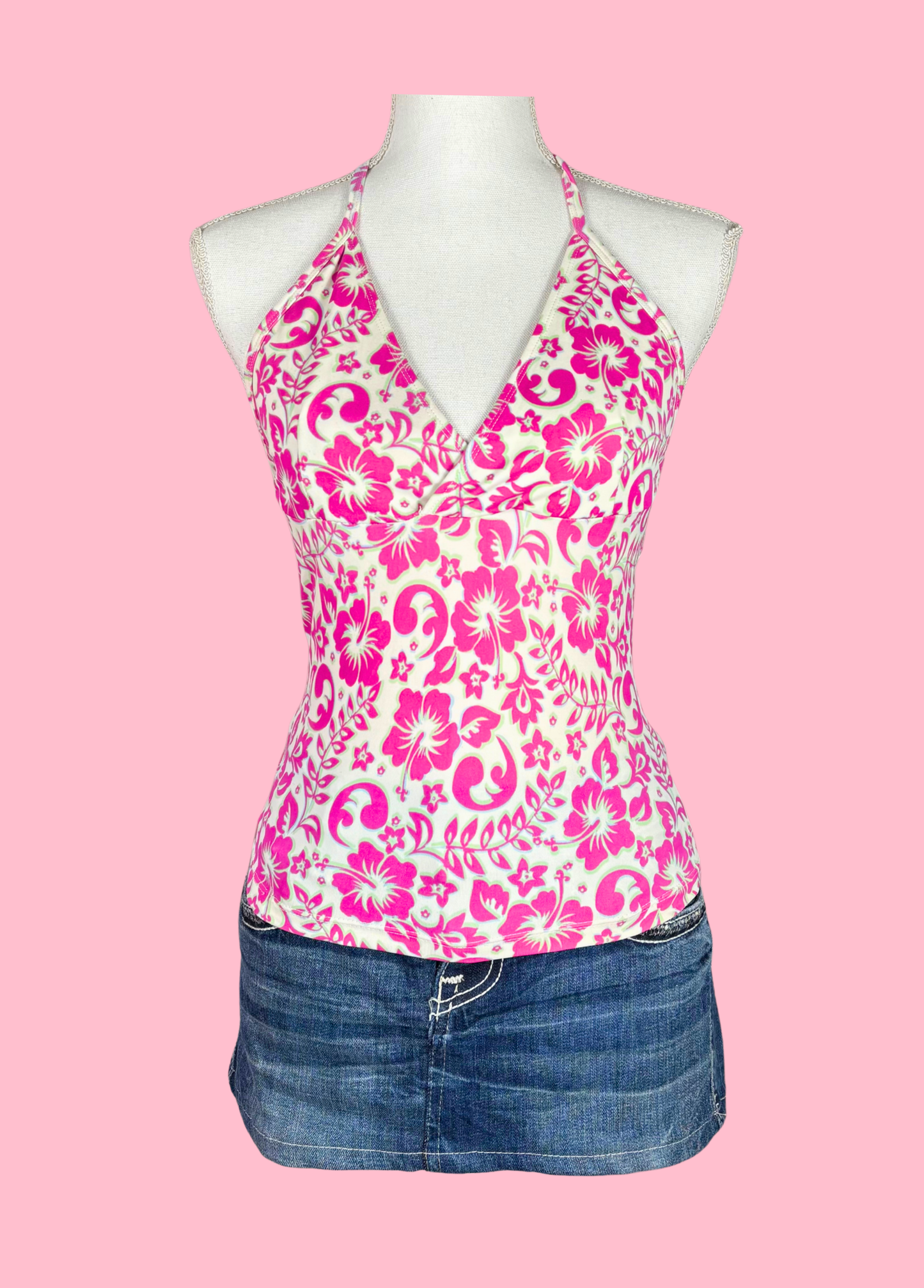 Tropical Summer Halter-neck Top