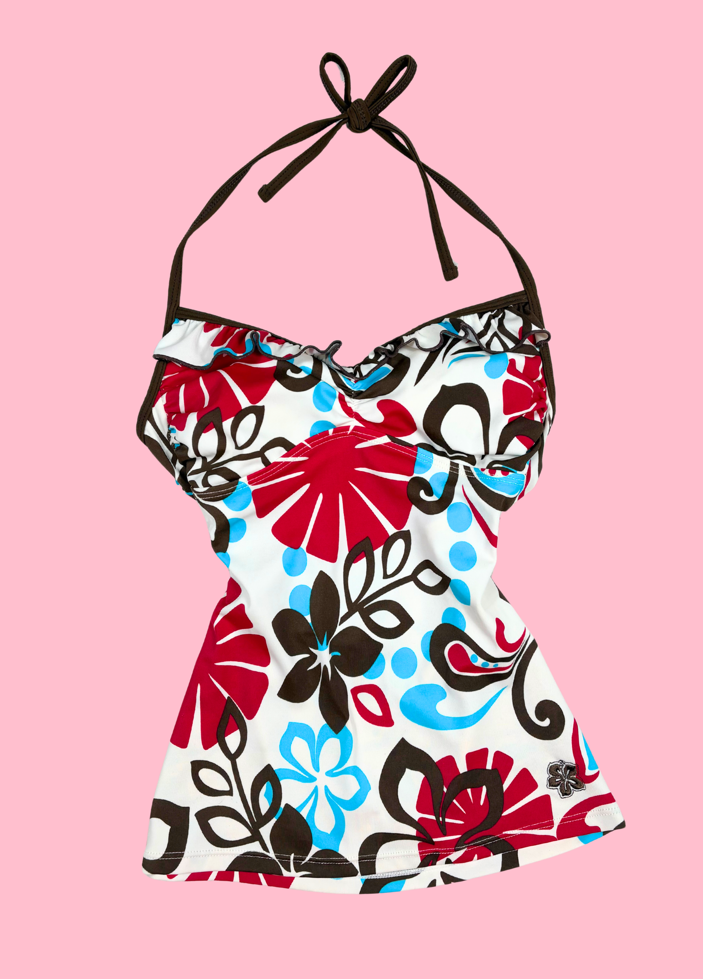 Tropical Summer Halter-neck Top