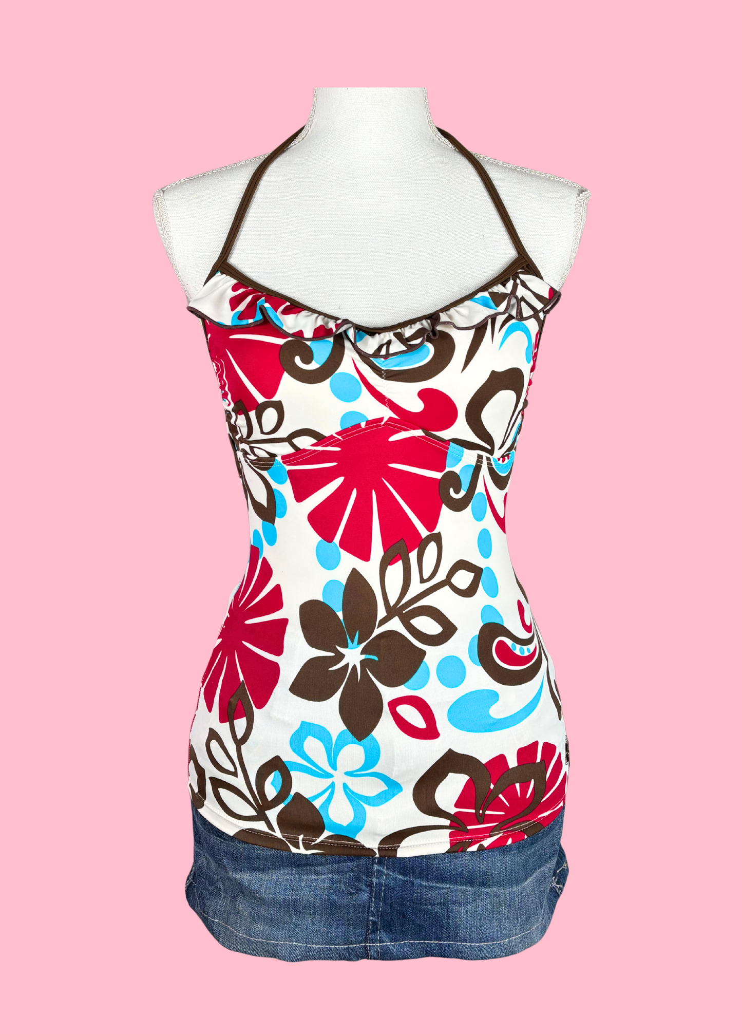 Tropical Summer Halter-neck Top