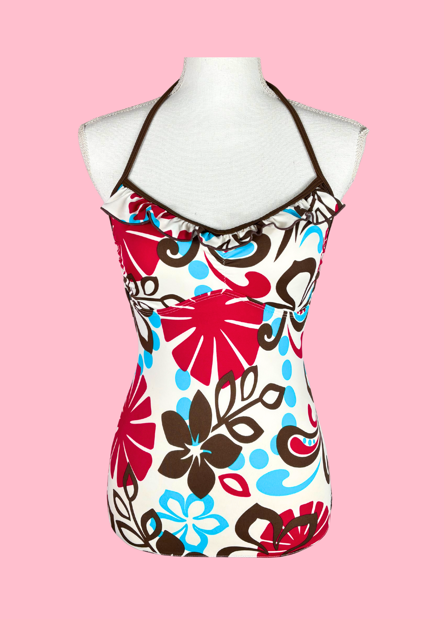 Tropical Summer Halter-neck Top