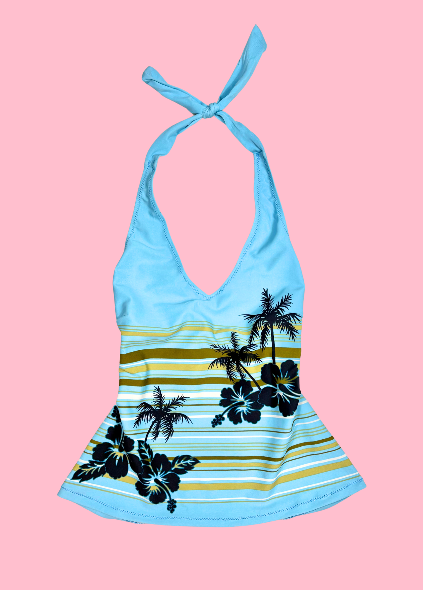Tropical Summer Halter-neck Top