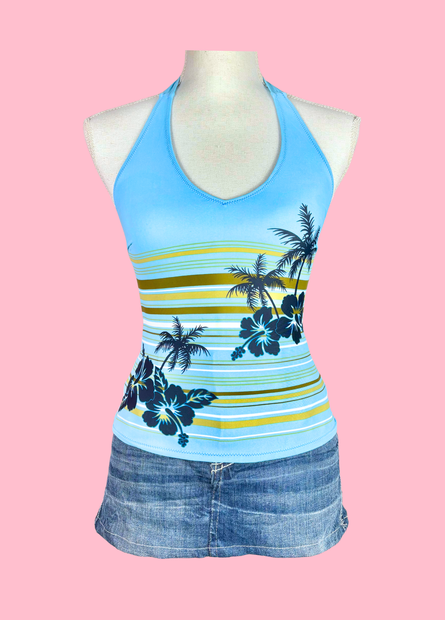 Tropical Summer Halter-neck Top