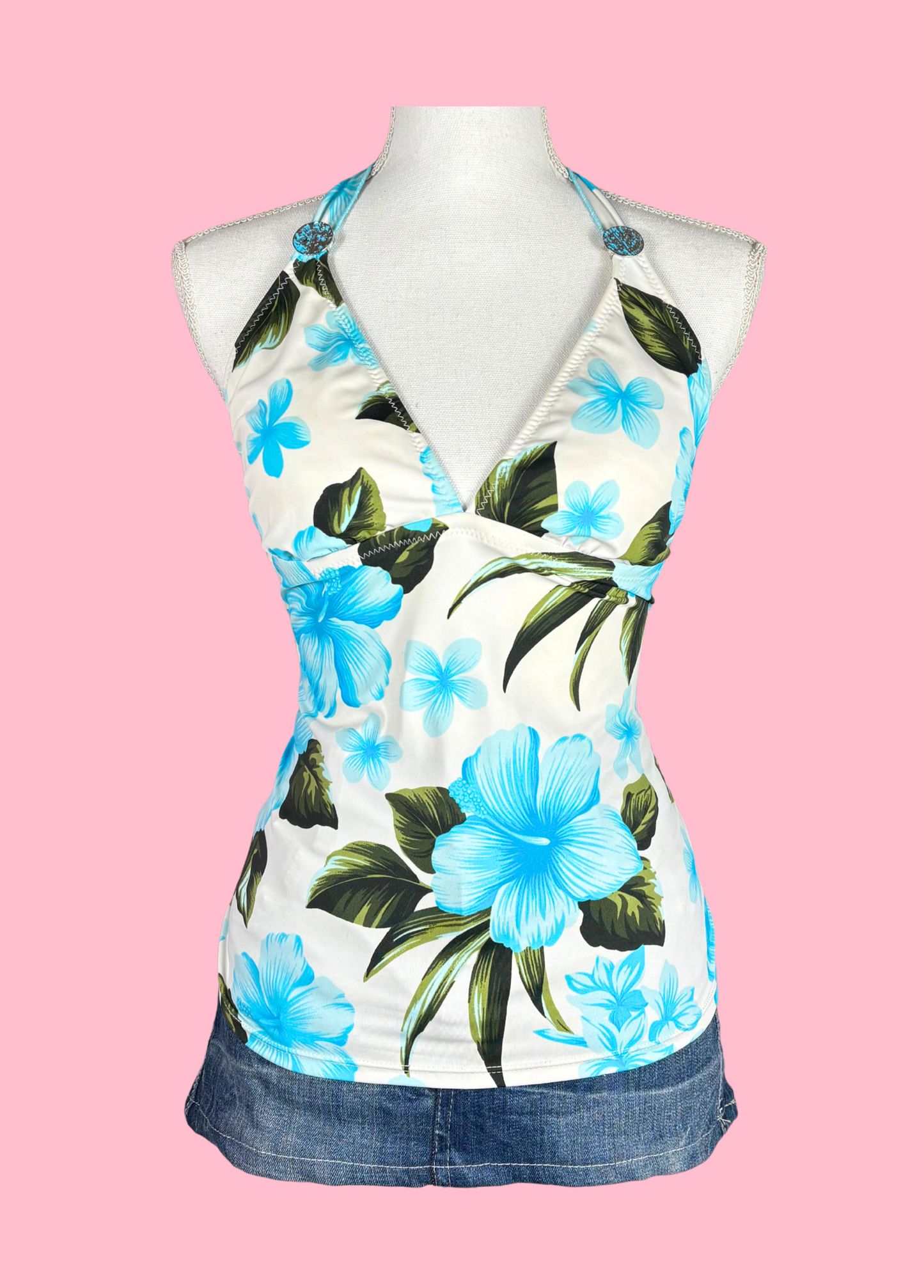 Tropical Summer Halter-neck Top