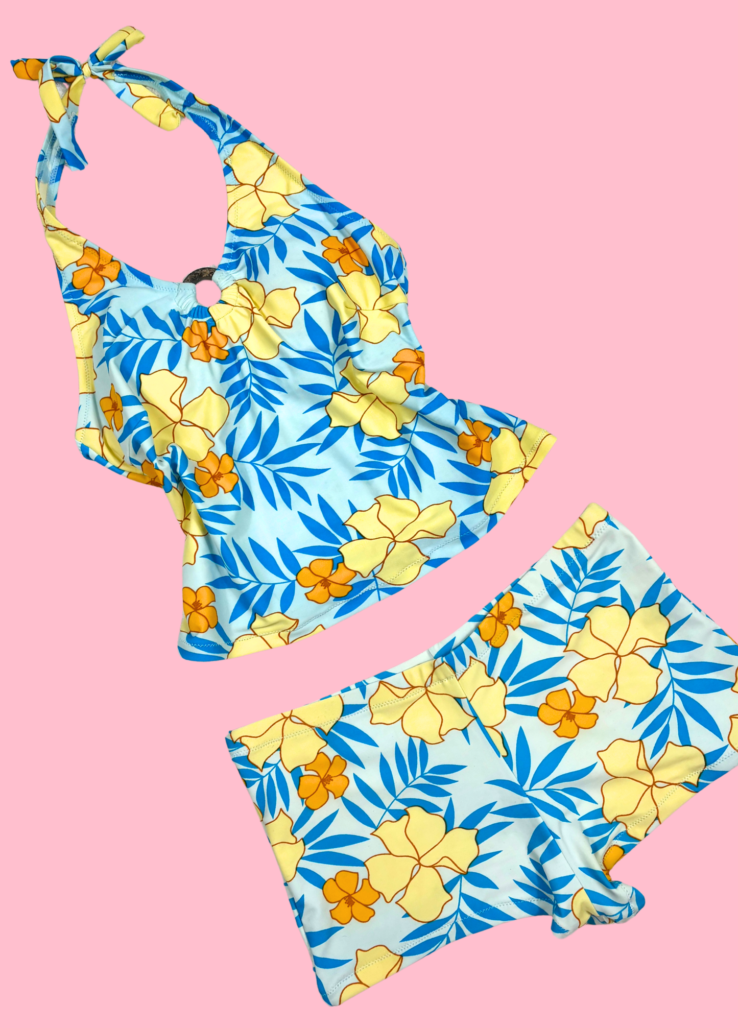 Tropical Summer Tankini With Shorts