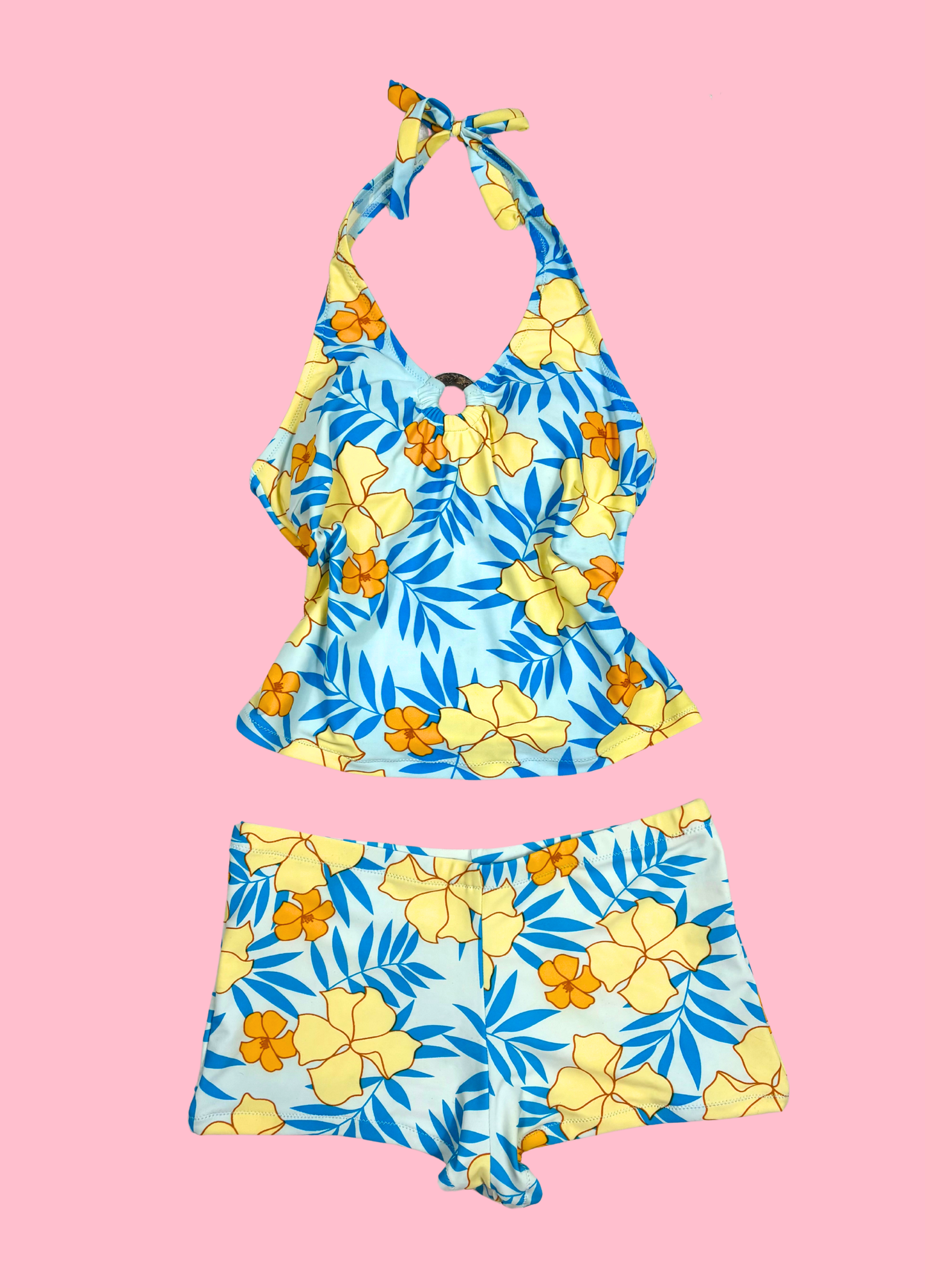 Tropical Summer Tankini With Shorts