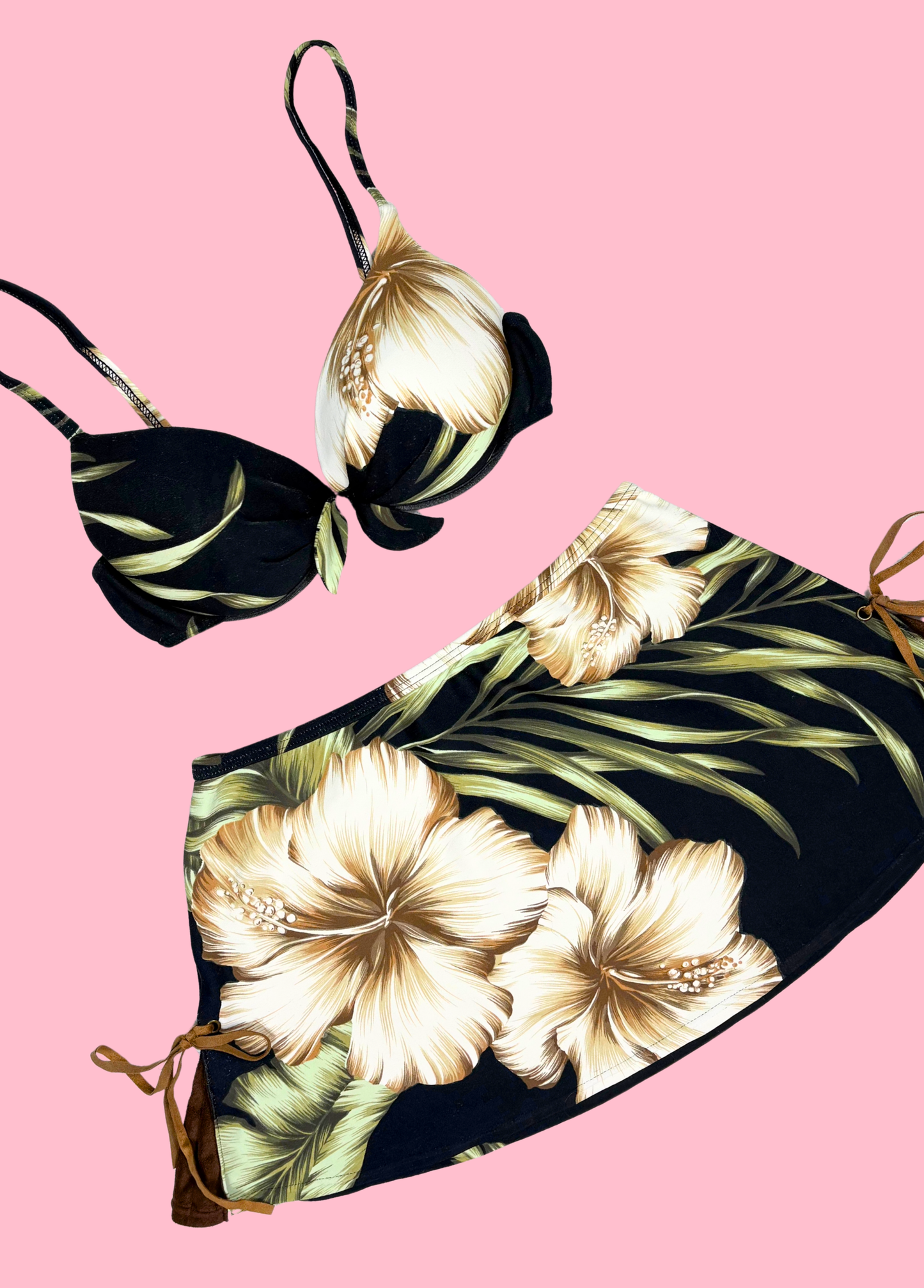 Tropical Summer Bikini With Skirt