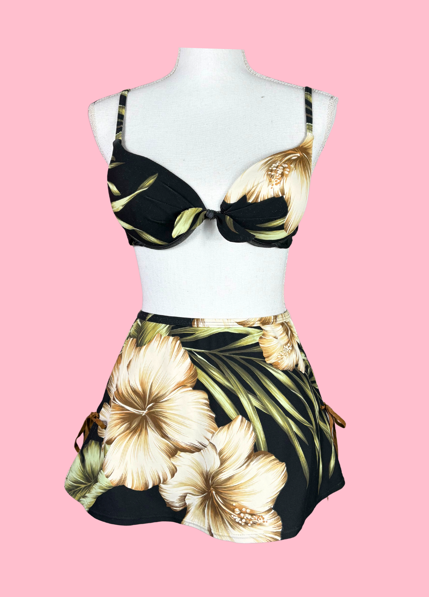 Tropical Summer Bikini With Skirt