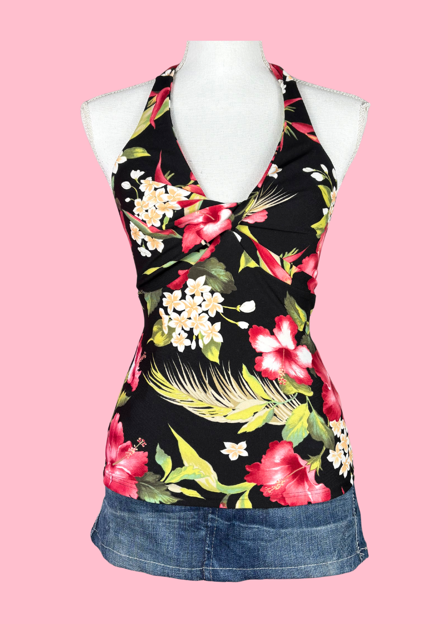 Tropical Summer Halter-neck Top