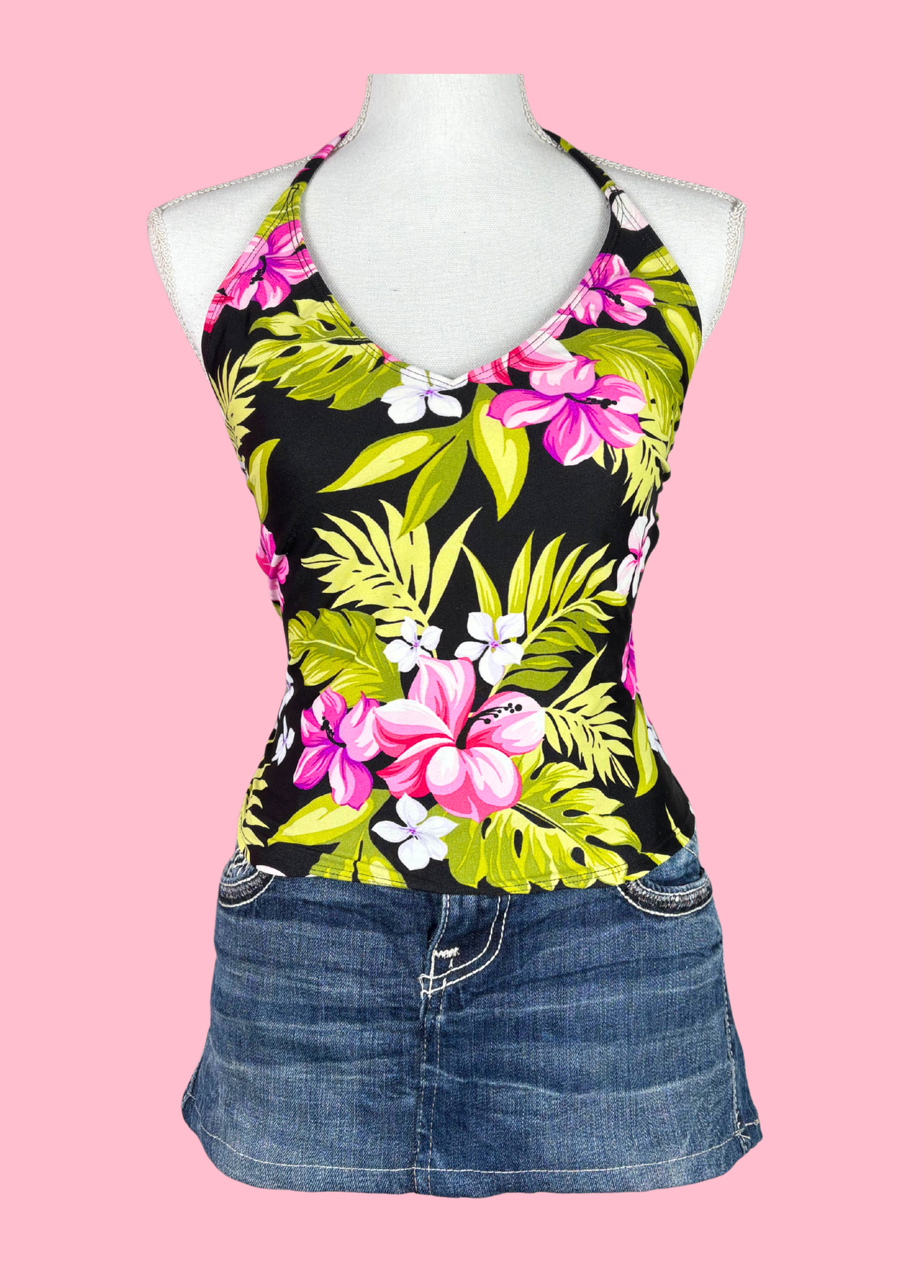 Tropical Summer Halter-neck Top