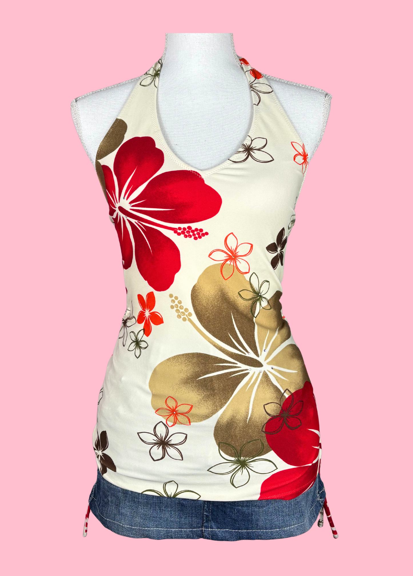 Tropical Summer Halter-neck Top