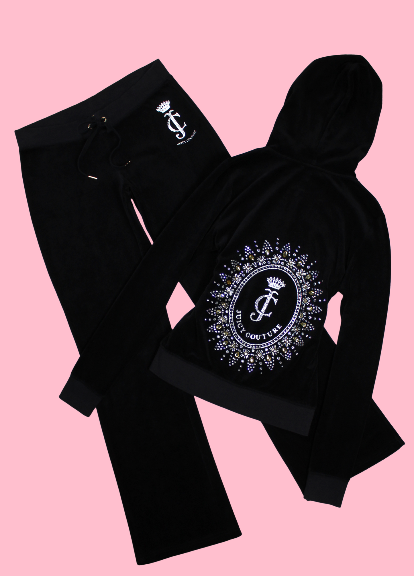 Juicy Couture Black Velour Tracksuit