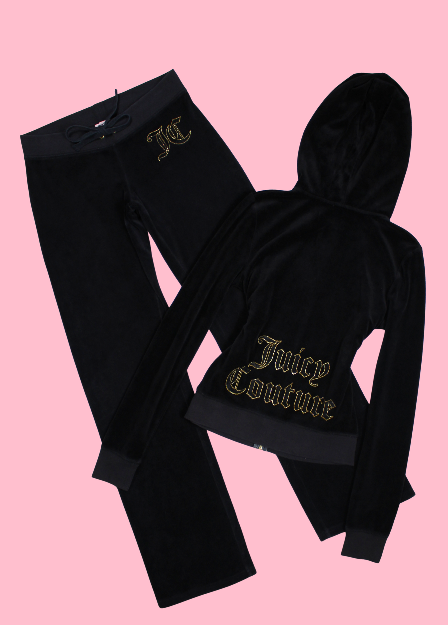Juicy Couture Black Velour Tracksuit