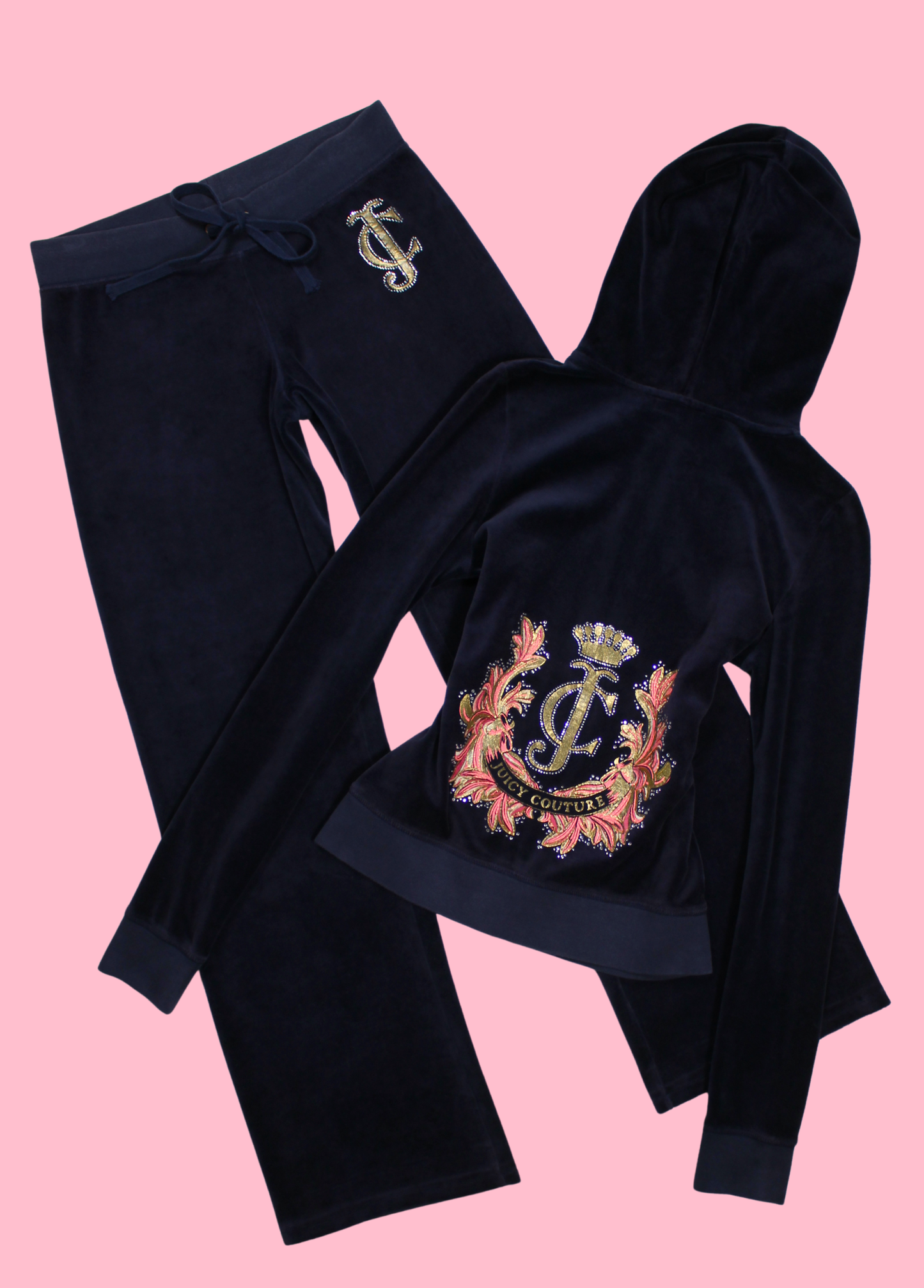 Juicy Couture Dark Blue Velour Tracksuit