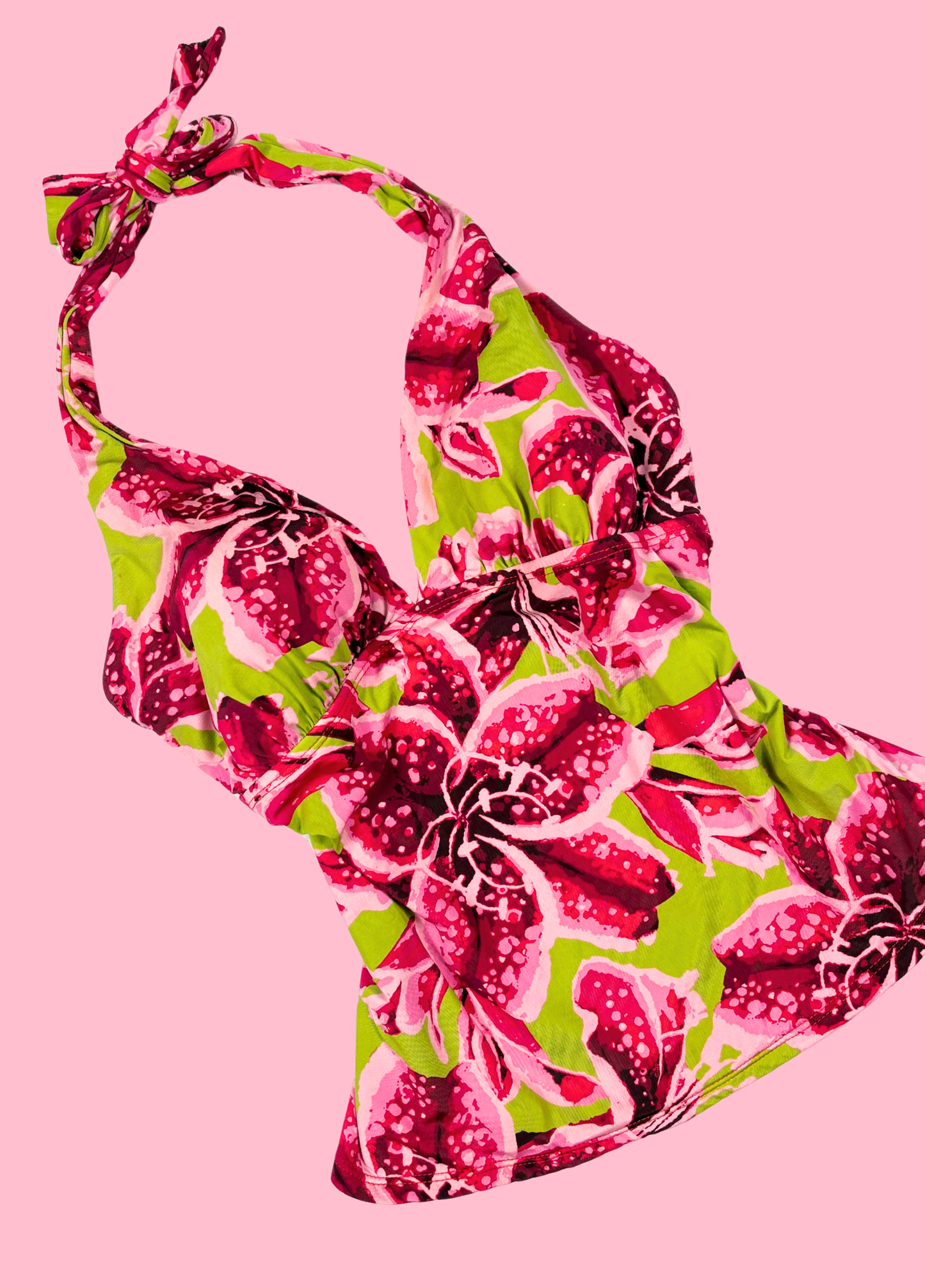 Tropical Summer Halter-neck Top