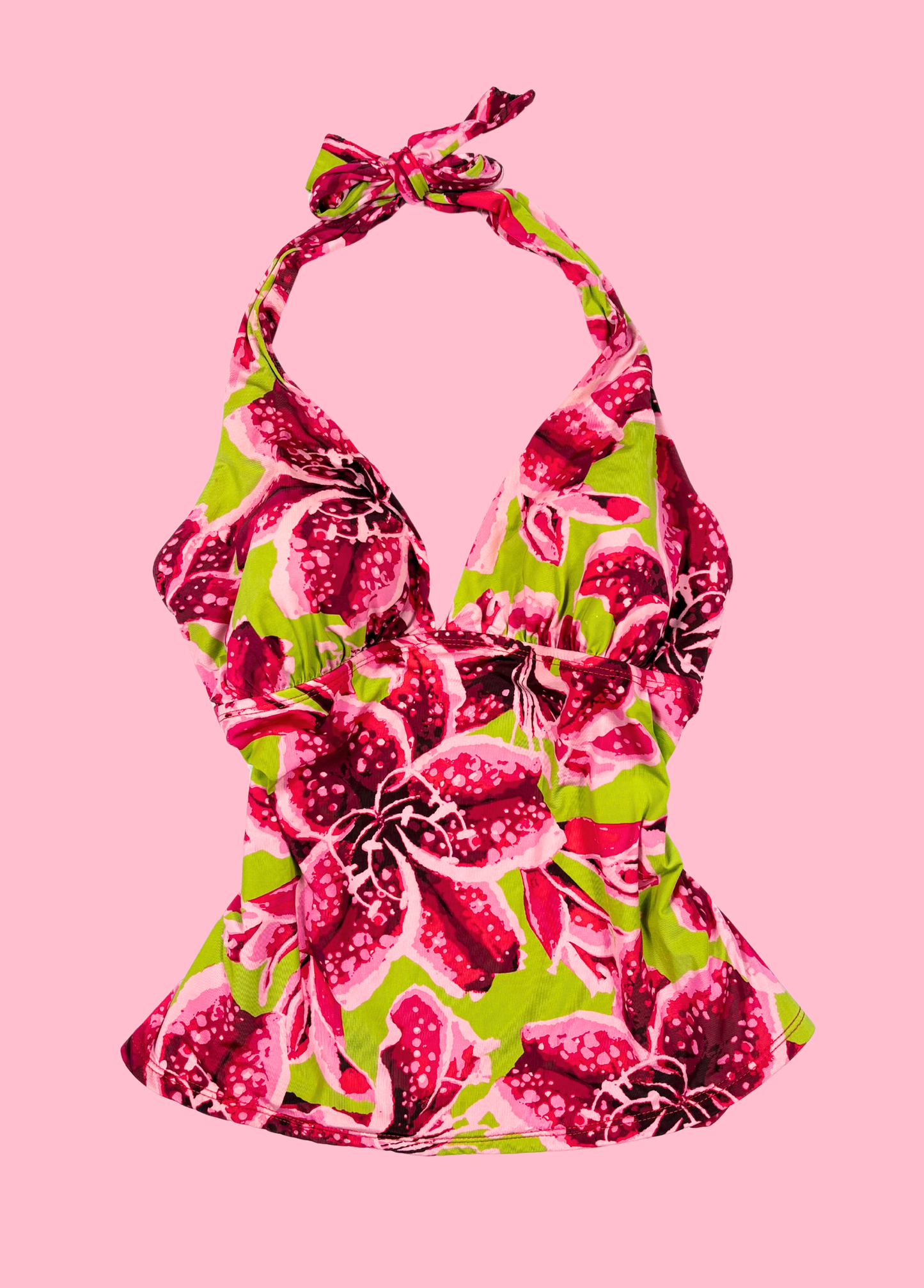 Tropical Summer Halter-neck Top