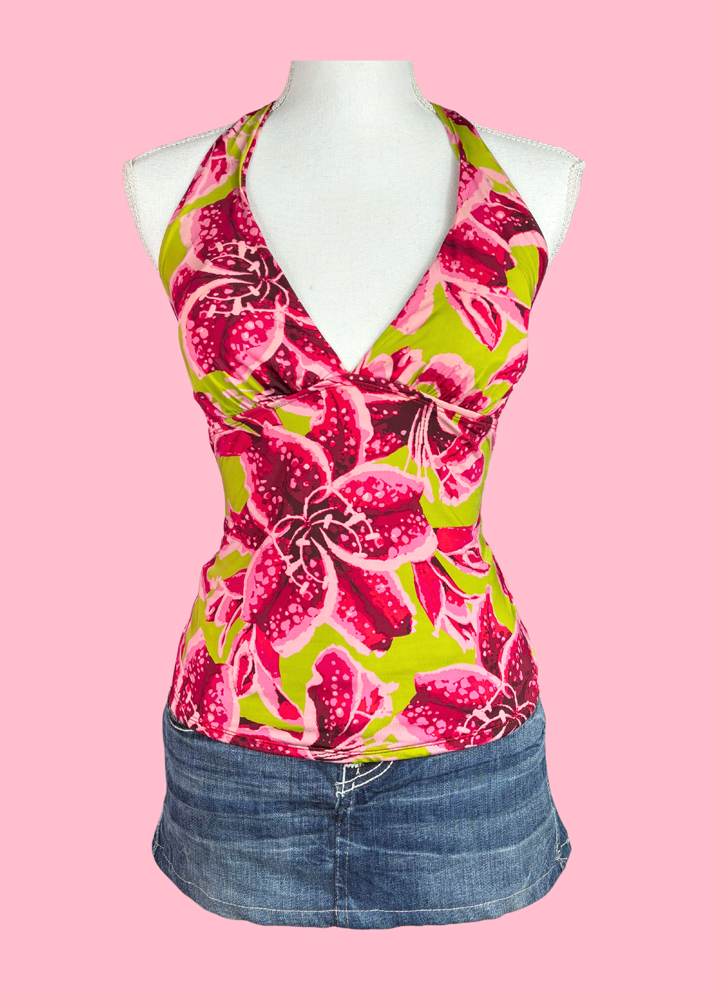 Tropical Summer Halter-neck Top