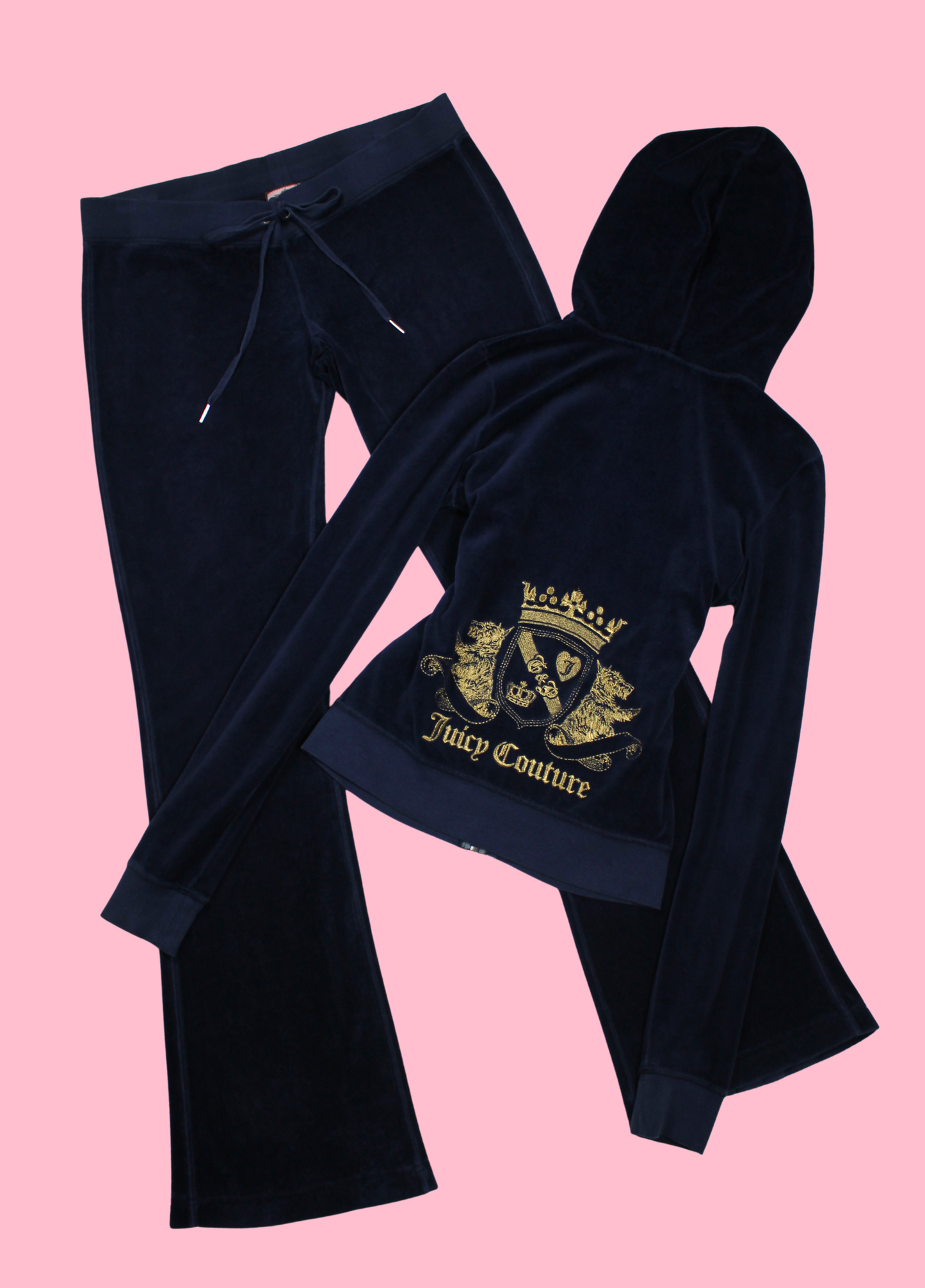 Juicy Couture Dark Blue Velour Tracksuit