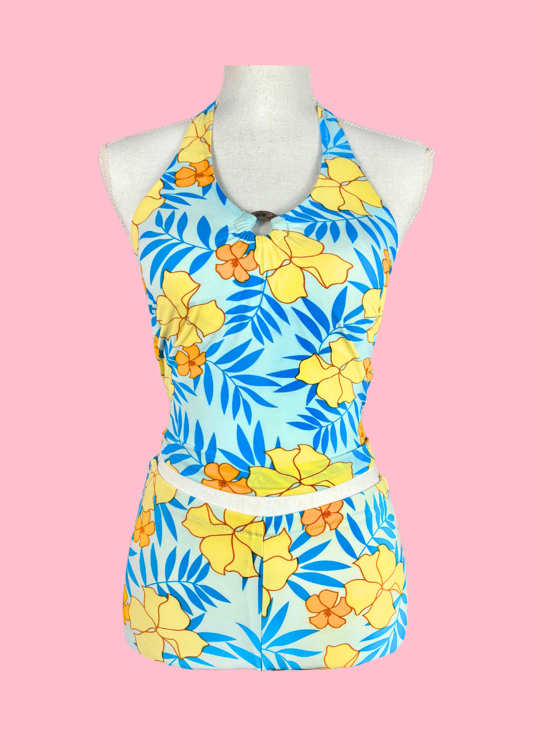 Tropical Summer Tankini With Shorts