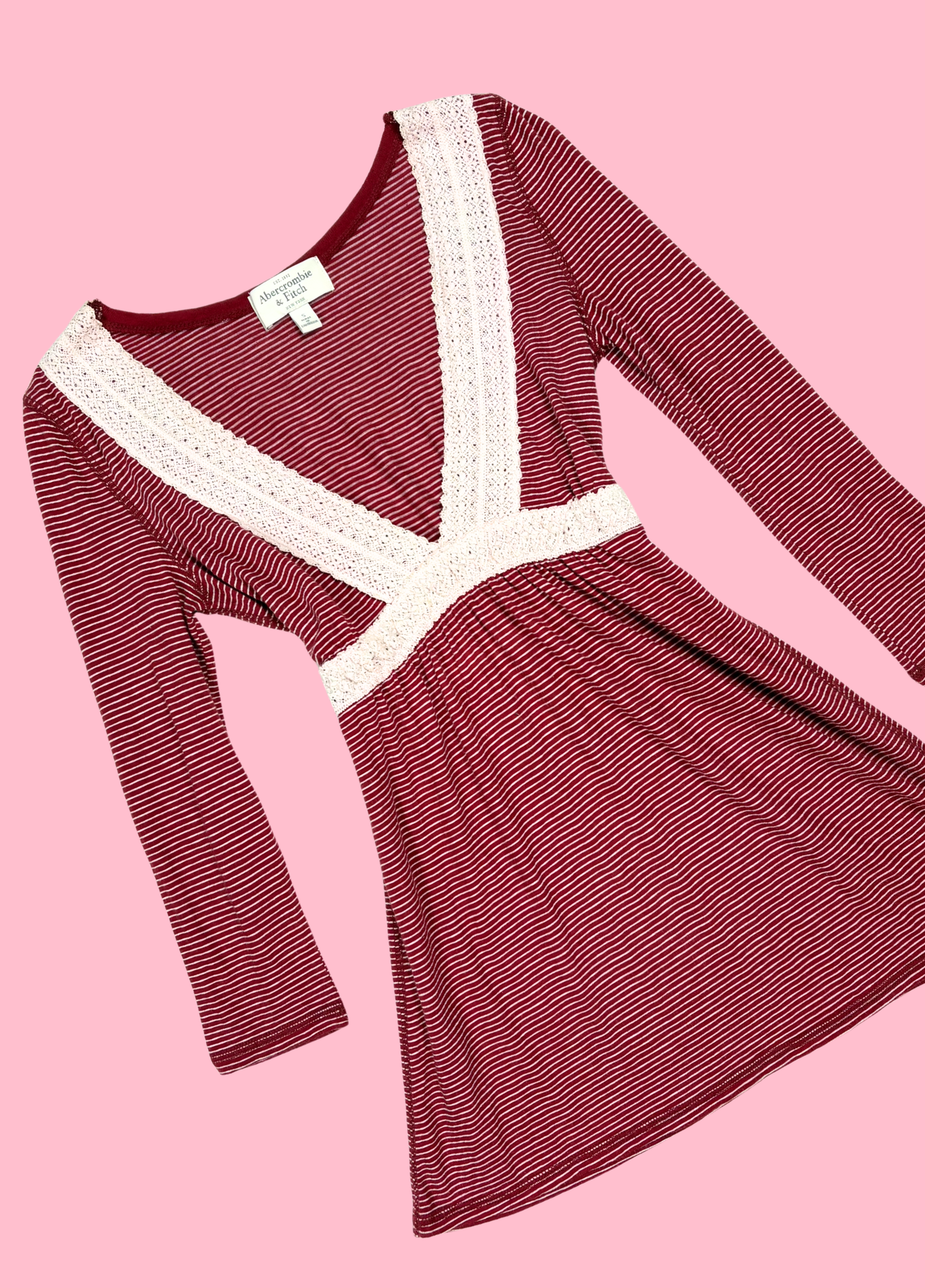 Striped Abercrombie Babydoll Top