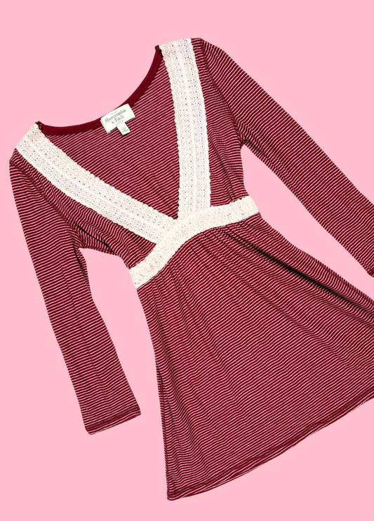 Striped Abercrombie Babydoll Top