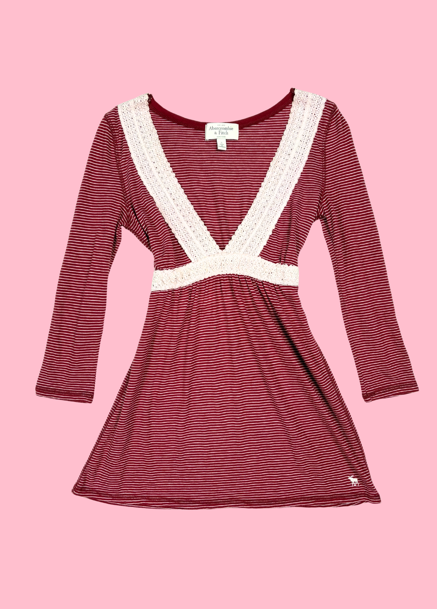 Striped Abercrombie Babydoll Top