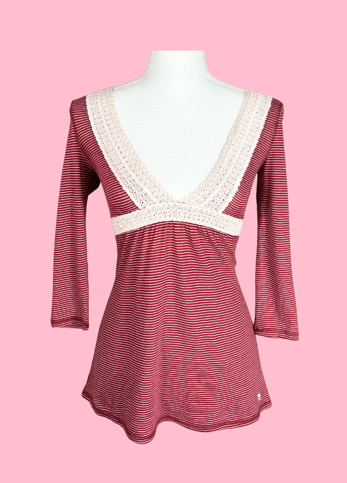 Striped Abercrombie Babydoll Top