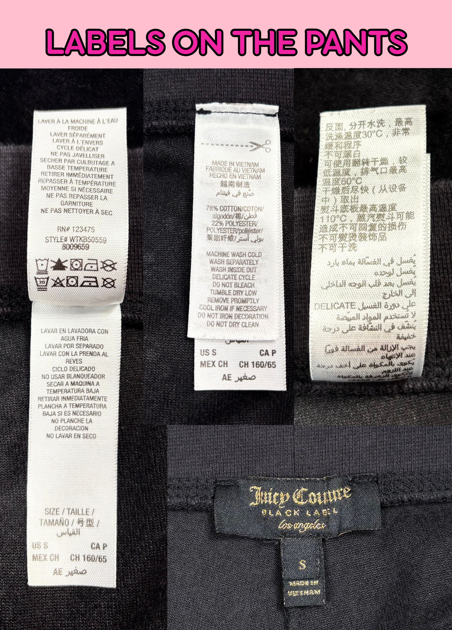 Juicy Couture Black Velour Tracksuit