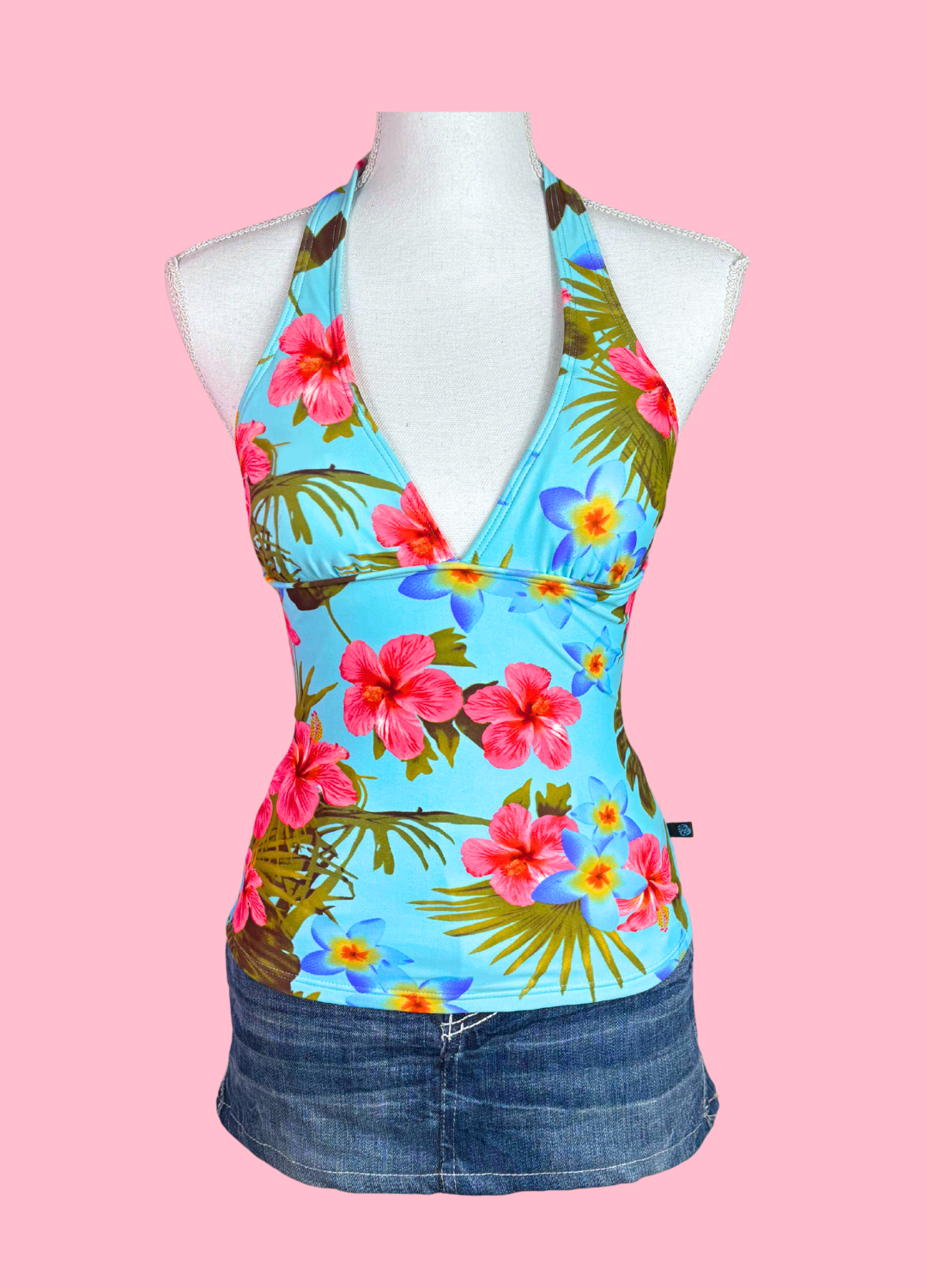 Tropical Summer Halter-neck Top