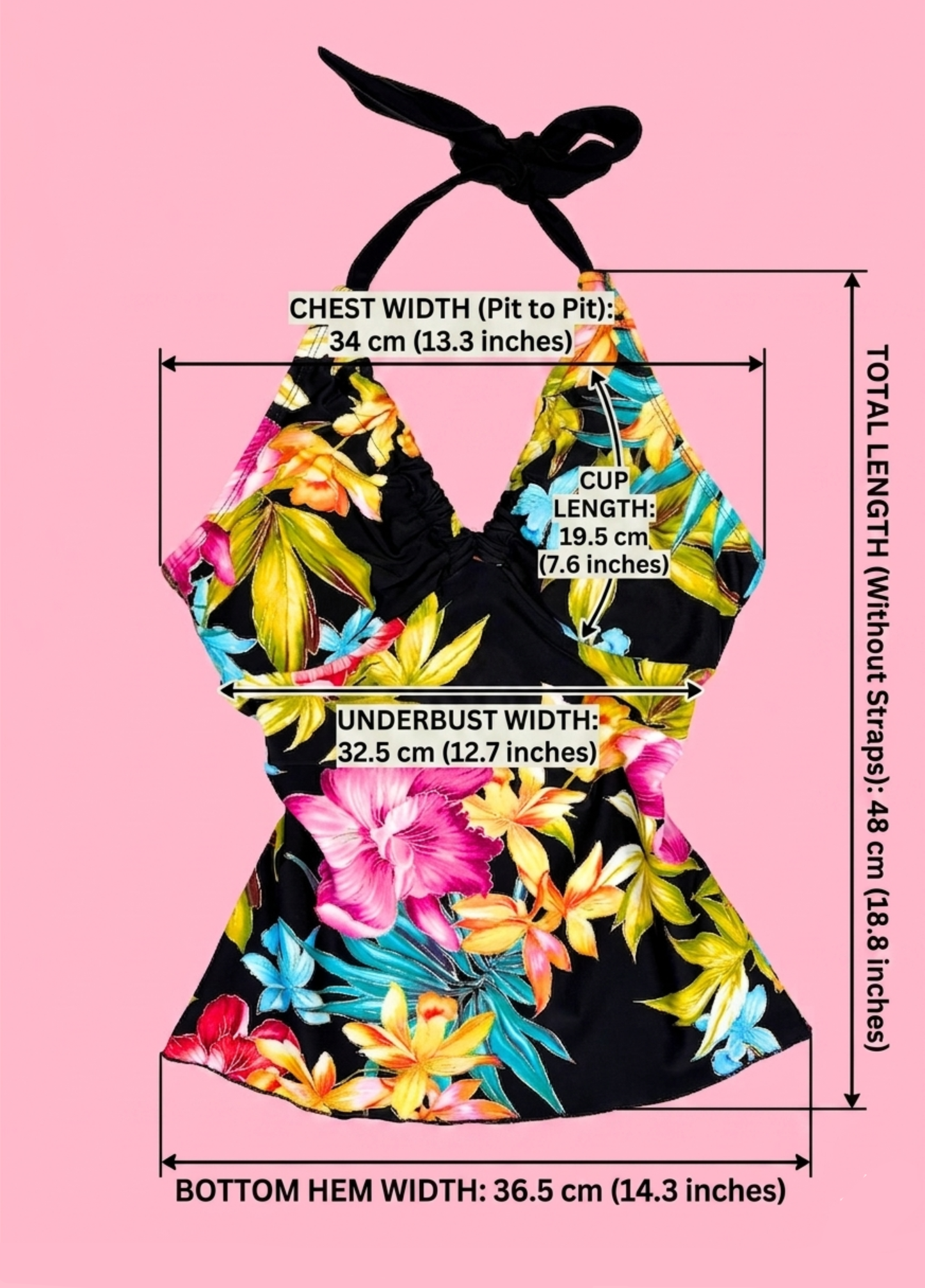 Tropical Summer Halter-neck Top