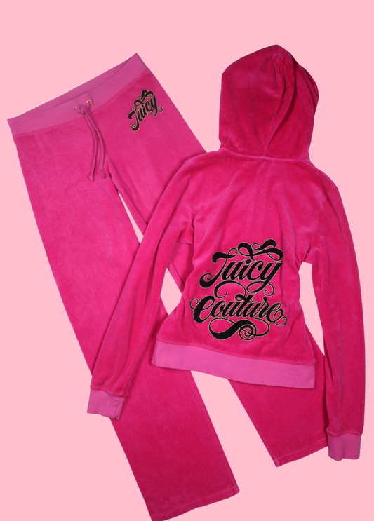 Juicy Couture Hot Pink Velour Tracksuit