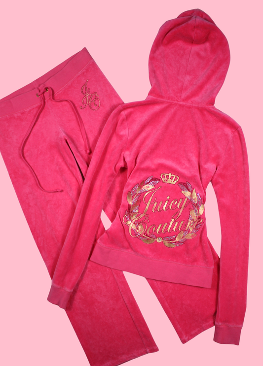 Juicy Couture Bubblegum Pink Velour Tracksuit