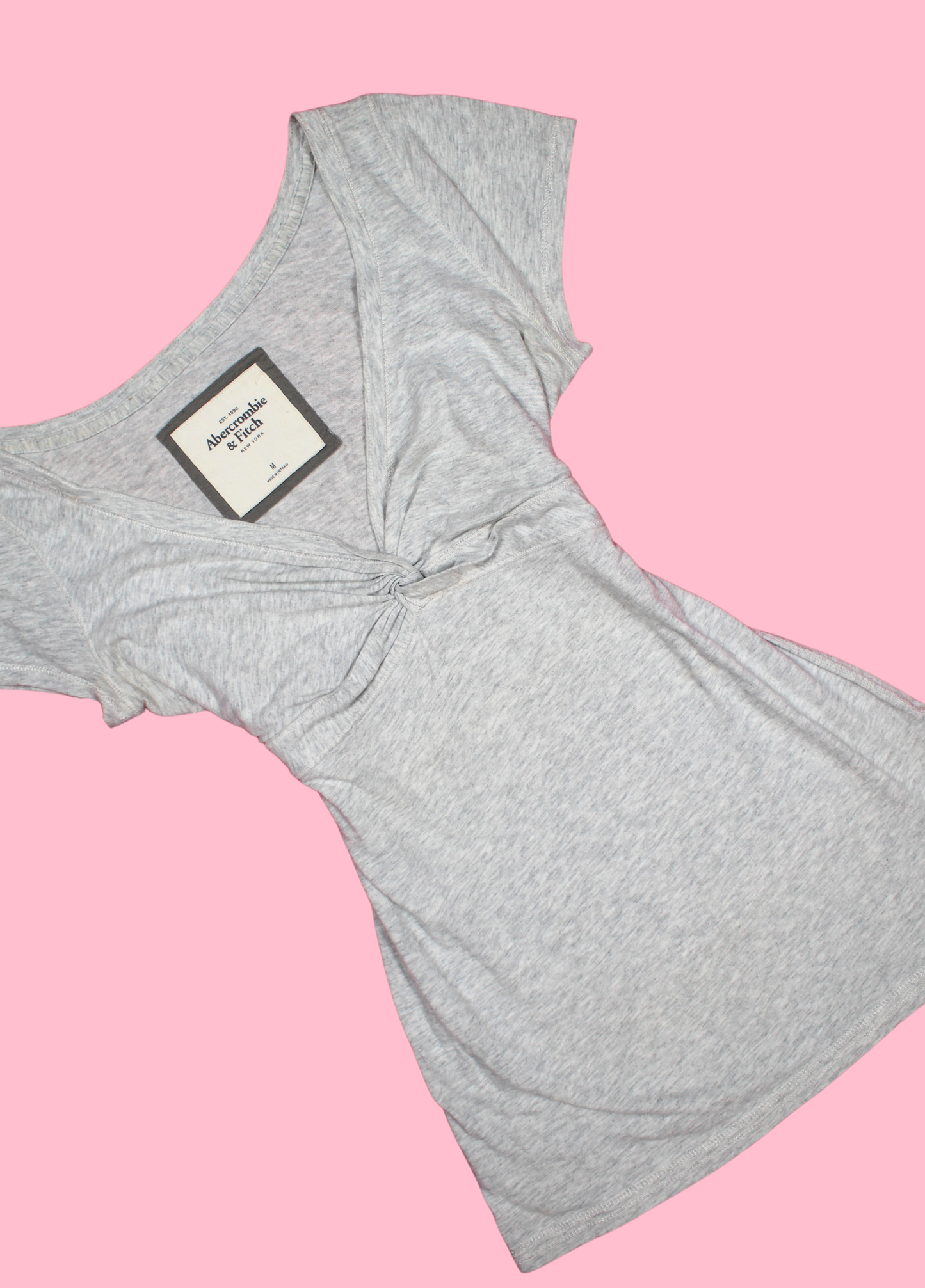 Grey Abercrombie Babydoll Top