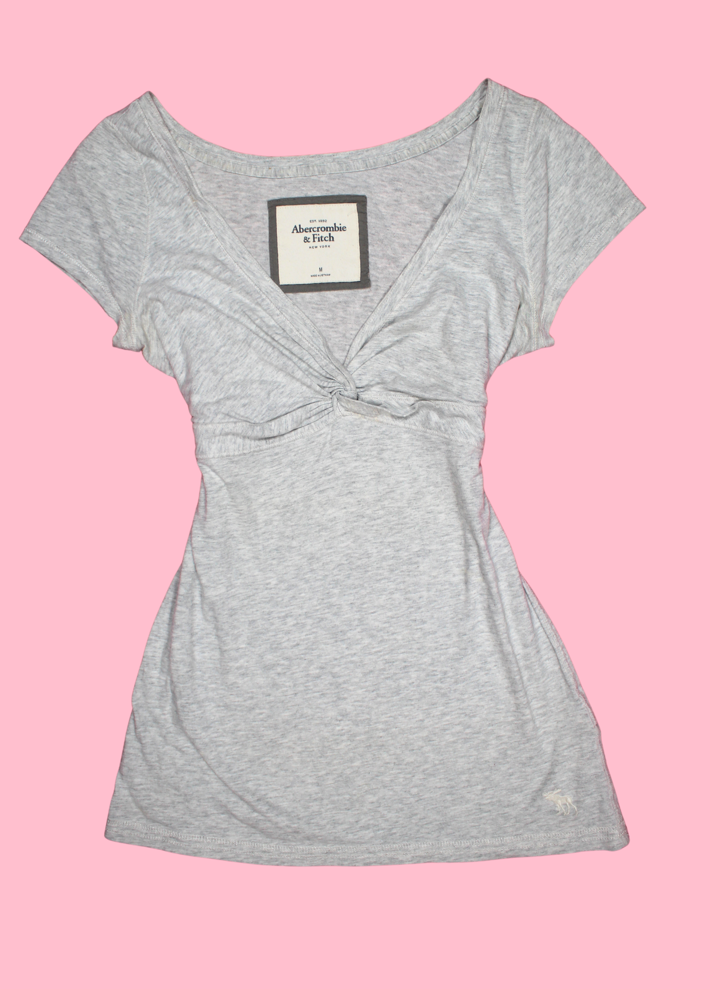 Grey Abercrombie Babydoll Top