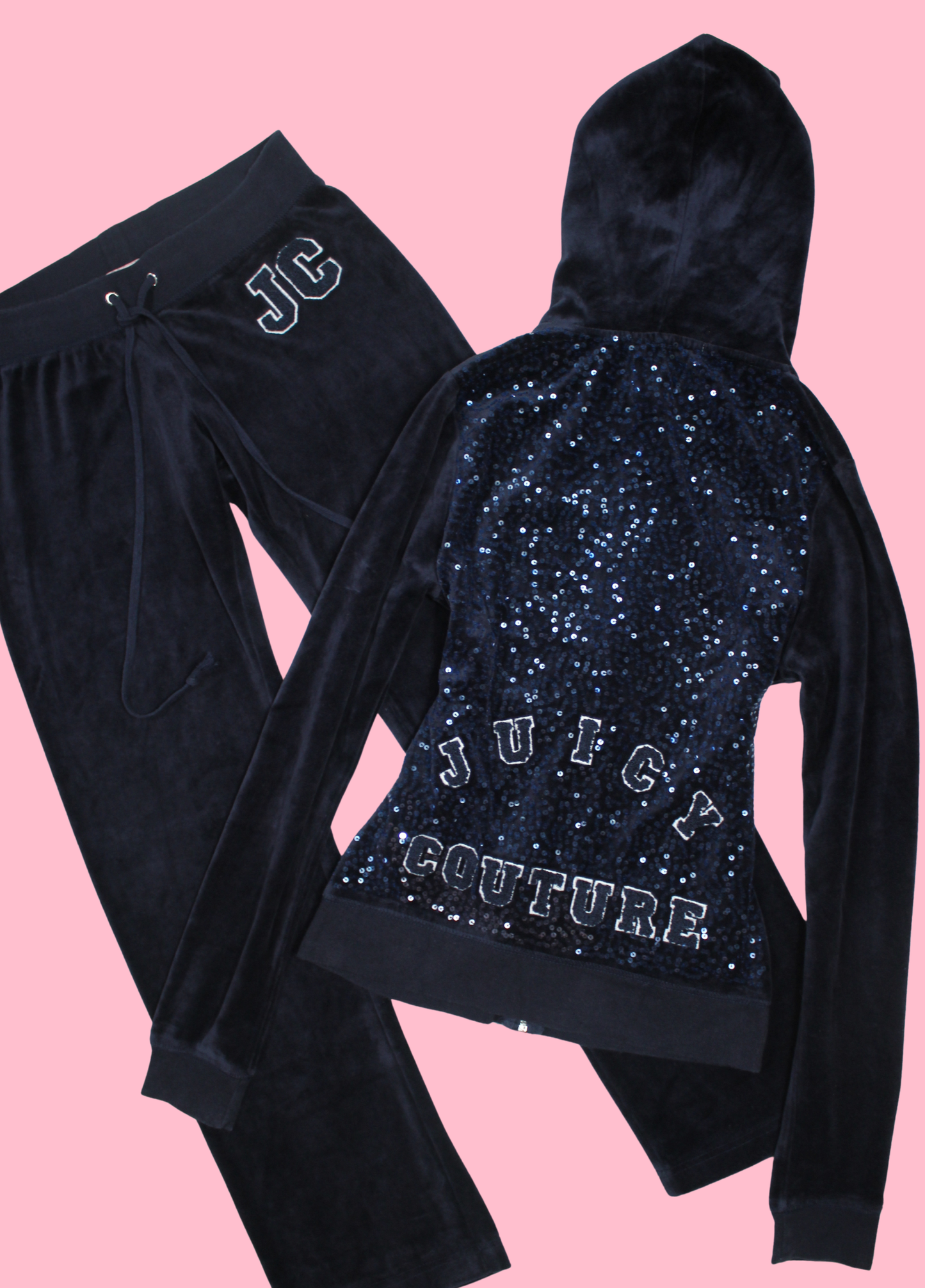 Juicy Couture Dark Blue Velour Tracksuit